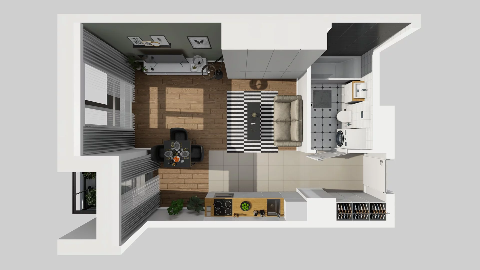1 pokój, mieszkanie 34,23 m², piętro 3, oferta nr D/29, Osiedle Urbino 1.4, Warszawa, Włochy, Raków, ul. Równoległa