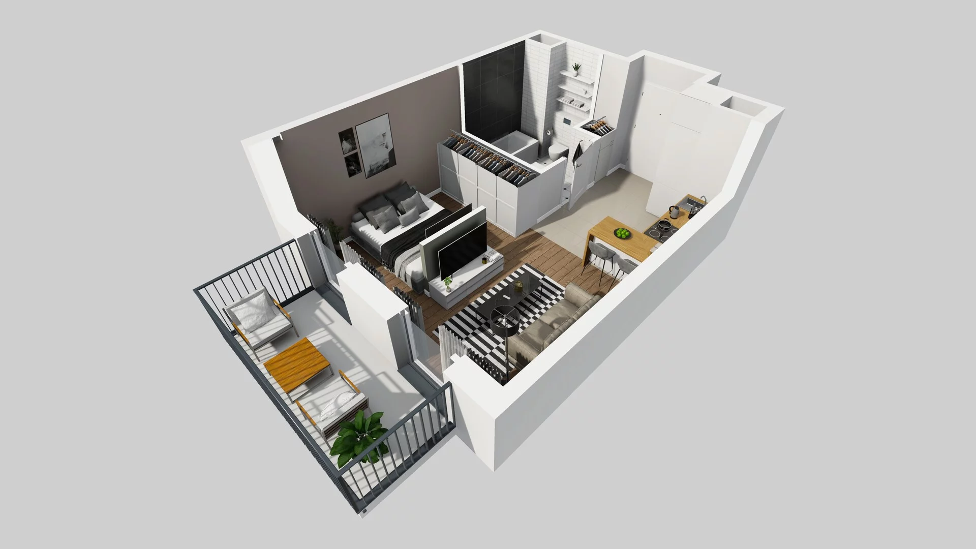 1 pokój, apartament 30,59 m², piętro 1, oferta nr F/6, Apartamenty Park Matecznego bud. F i G, Kraków, Podgórze, Mateczny, ul. Rydlówka / Nowoorawska