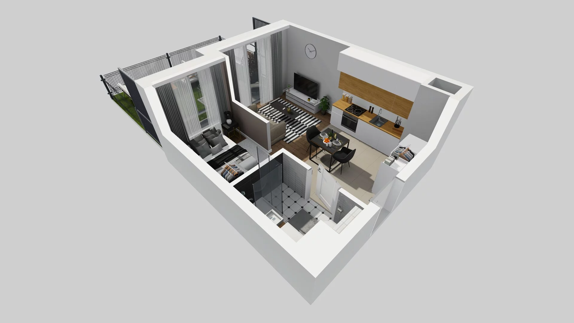 1 pokój, mieszkanie 29,26 m², parter, oferta nr A/4, Metro Zachód 8 bud. A, C, Warszawa, Bemowo, Chrzanów, ul. Szeligowska