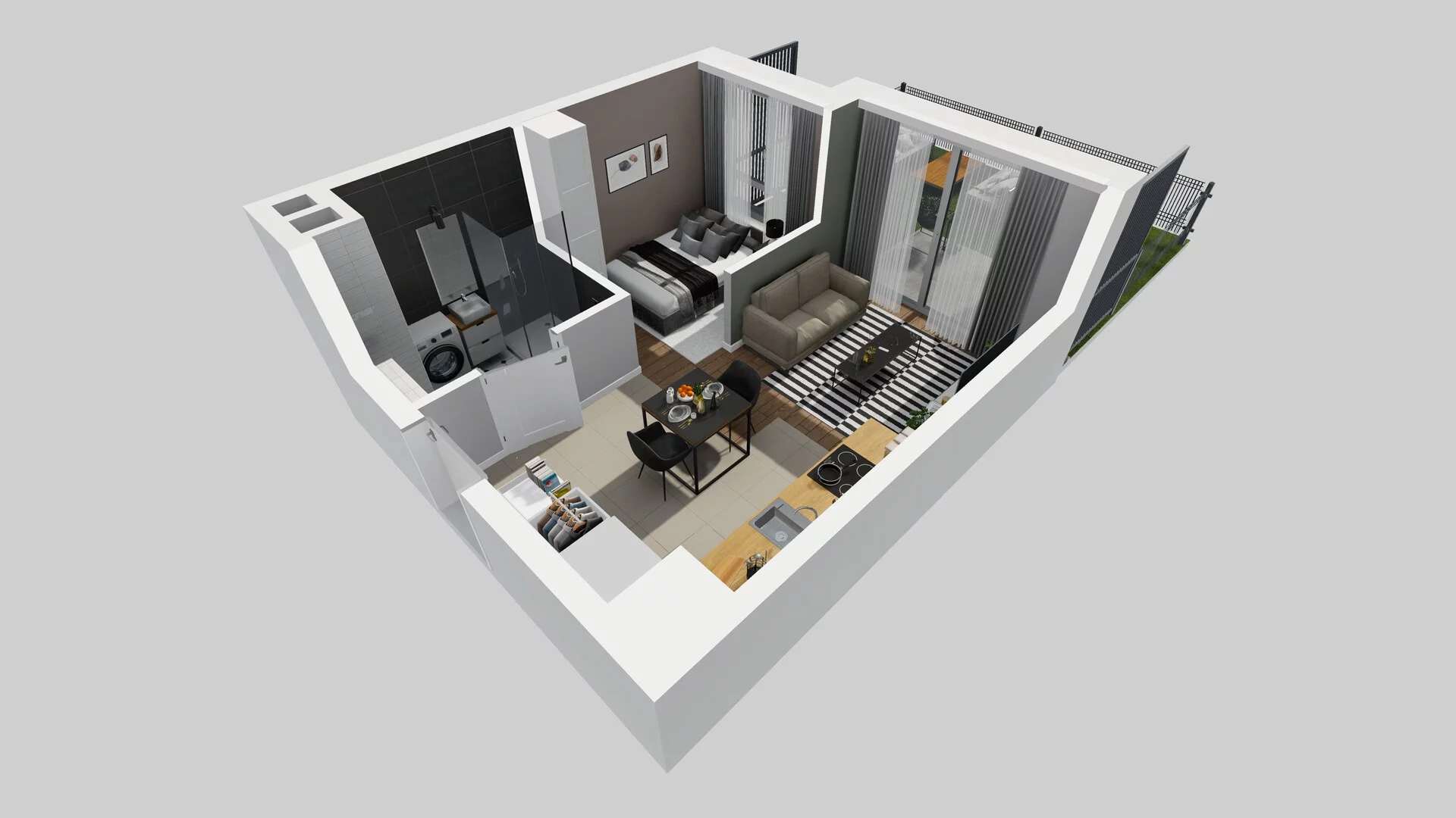 1 pokój, mieszkanie 29,26 m², parter, oferta nr A/4, Metro Zachód 8 bud. A, C, Warszawa, Bemowo, Chrzanów, ul. Szeligowska