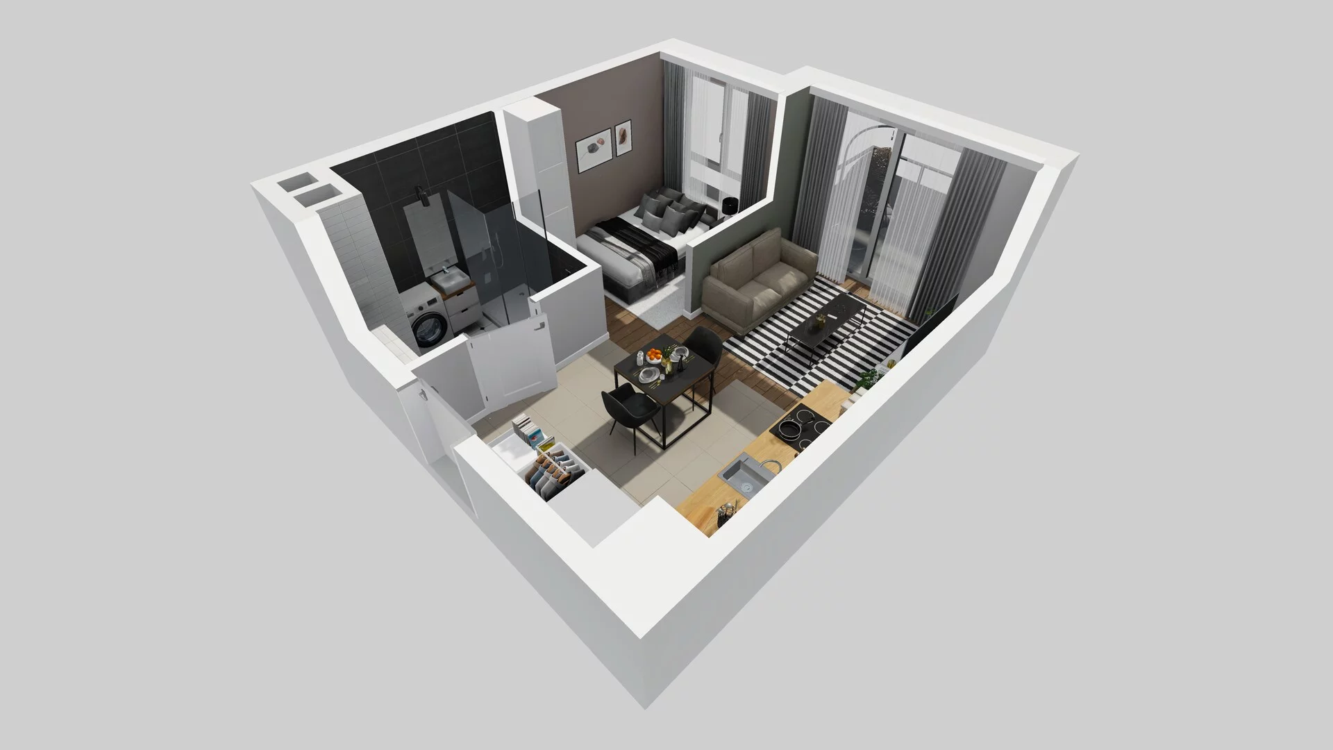 1 pokój, mieszkanie 29,26 m², piętro 1, oferta nr A/14, Metro Zachód 8 bud. A, C, Warszawa, Bemowo, Chrzanów, ul. Szeligowska