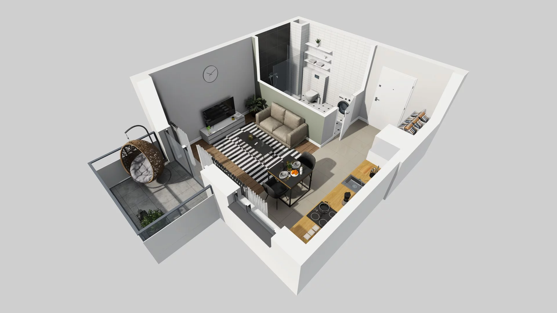 1 pokój, mieszkanie 27,86 m², piętro 1, oferta nr A/16, Metro Zachód 8 bud. A, C, Warszawa, Bemowo, Chrzanów, ul. Szeligowska