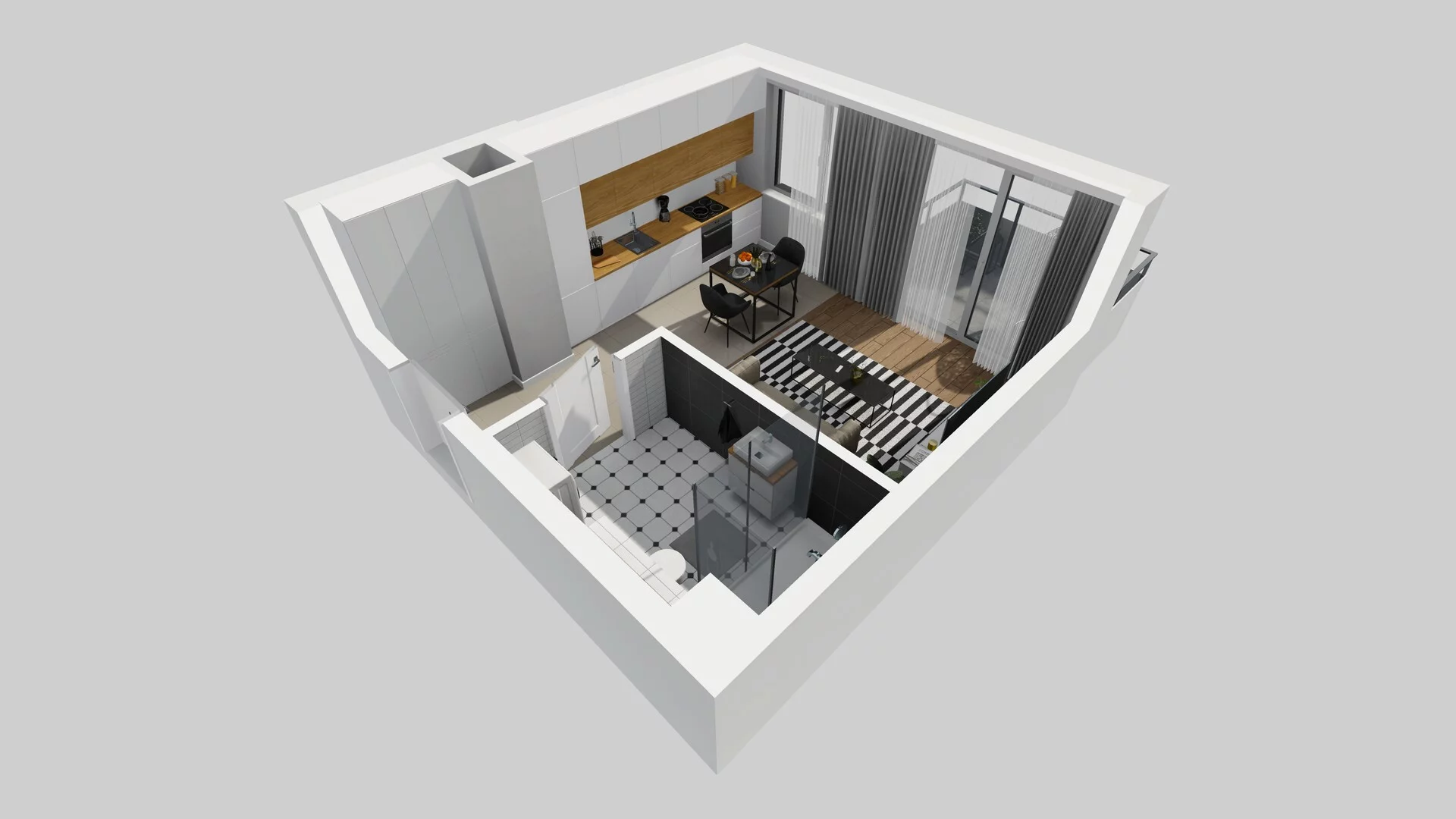 1 pokój, mieszkanie 27,86 m², piętro 1, oferta nr A/16, Metro Zachód 8 bud. A, C, Warszawa, Bemowo, Chrzanów, ul. Szeligowska