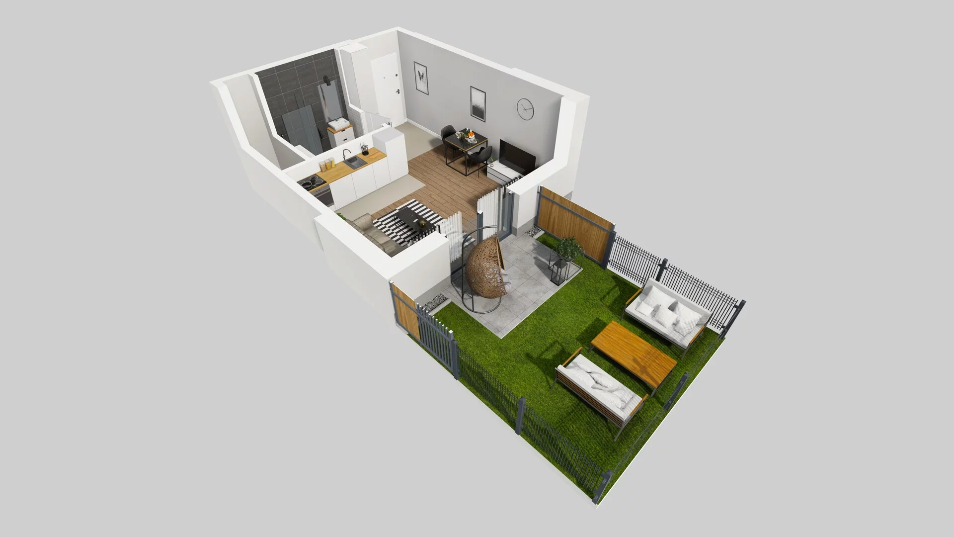 1 pokój, mieszkanie 26,12 m², parter, oferta nr A/55, Metro Zachód 8 bud. A, C, Warszawa, Bemowo, Chrzanów, ul. Szeligowska