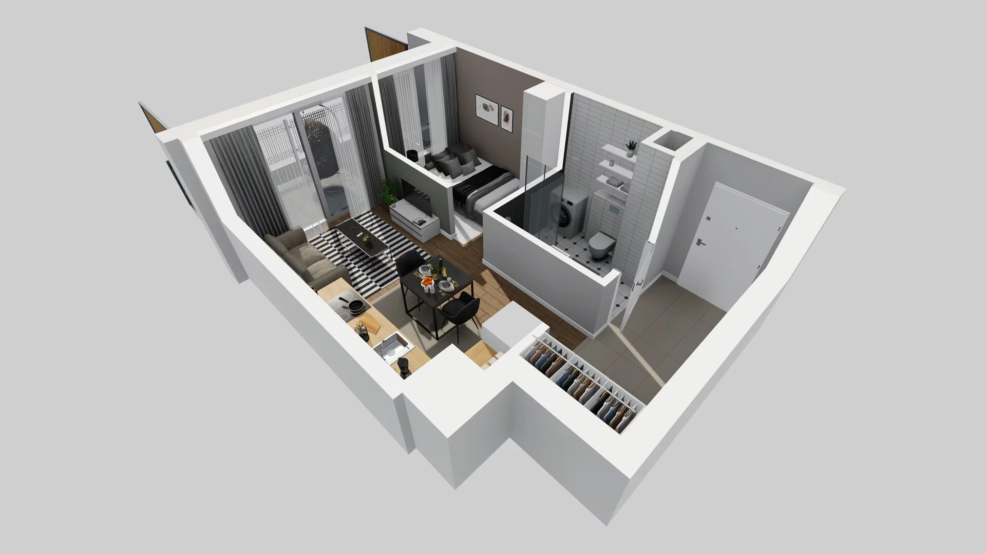 1 pokój, mieszkanie 31,03 m², parter, oferta nr A/77, Metro Zachód 8 bud. A, C, Warszawa, Bemowo, Chrzanów, ul. Szeligowska