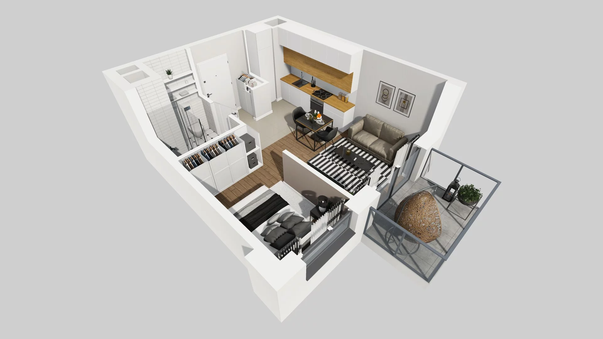 1 pokój, mieszkanie 31,01 m², piętro 2, oferta nr A/96, Metro Zachód 8 bud. A, C, Warszawa, Bemowo, Chrzanów, ul. Szeligowska