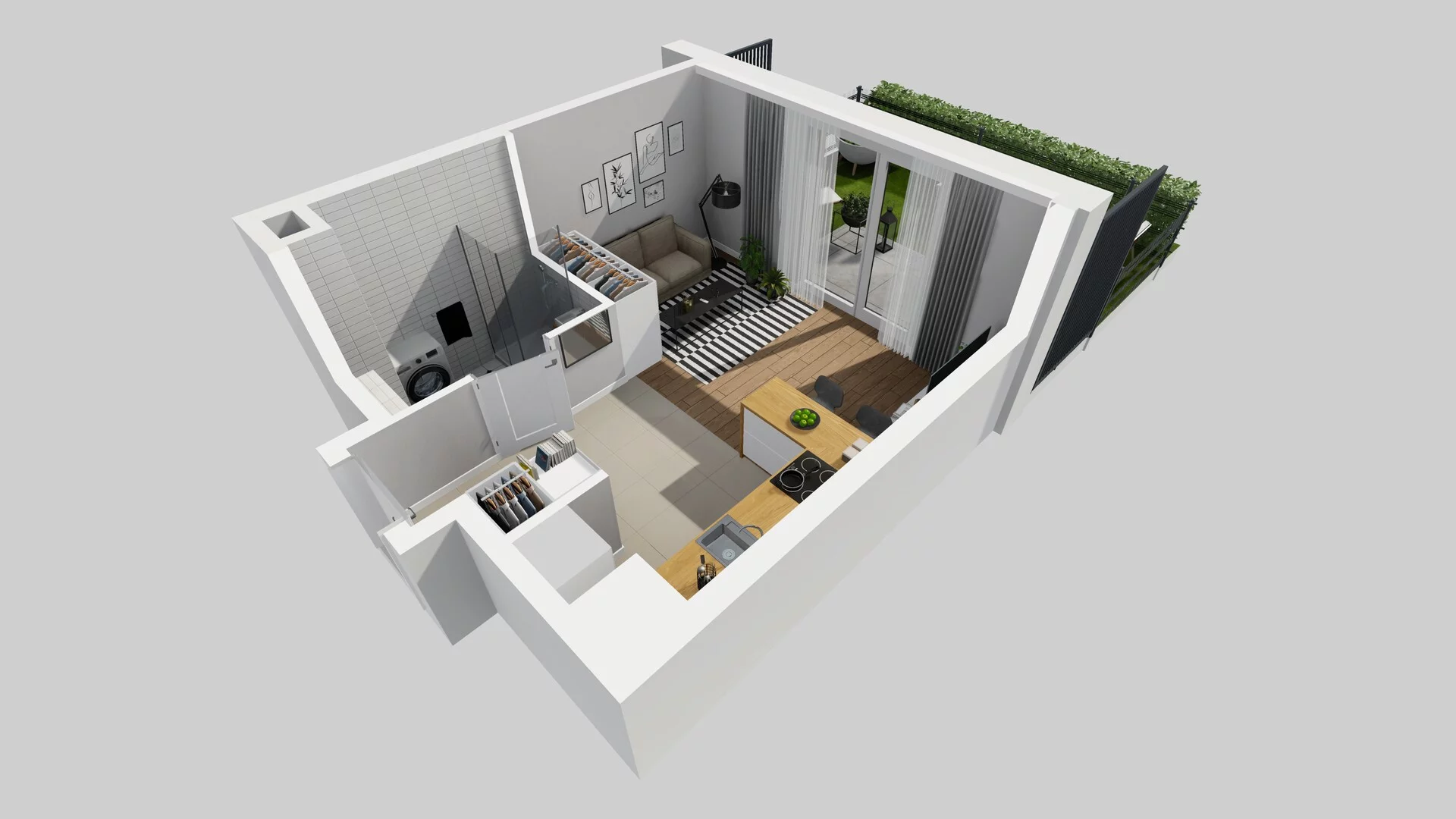 1 pokój, mieszkanie 26,63 m², parter, oferta nr C/5, Metro Zachód 8 bud. A, C, Warszawa, Bemowo, Chrzanów, ul. Szeligowska