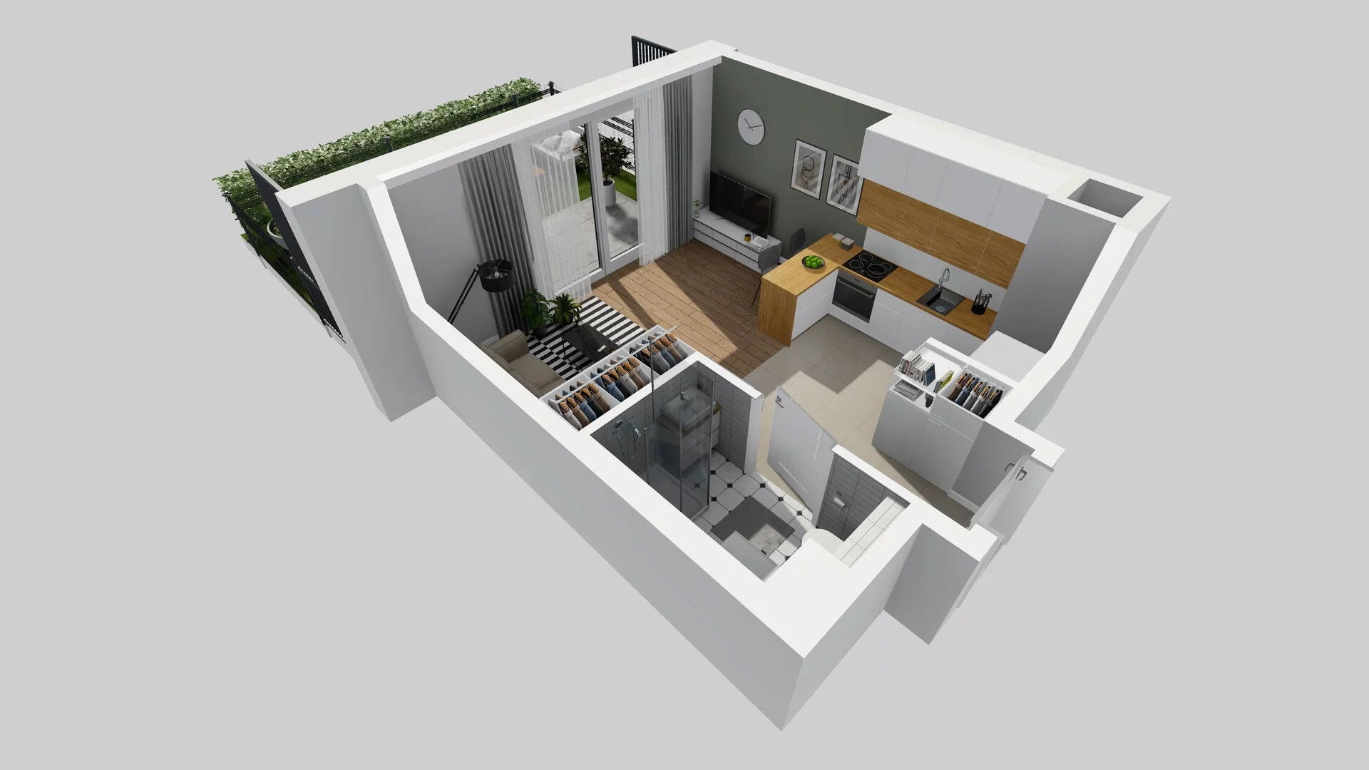 1 pokój, mieszkanie 26,63 m², parter, oferta nr C/5, Metro Zachód 8 bud. A, C, Warszawa, Bemowo, Chrzanów, ul. Szeligowska