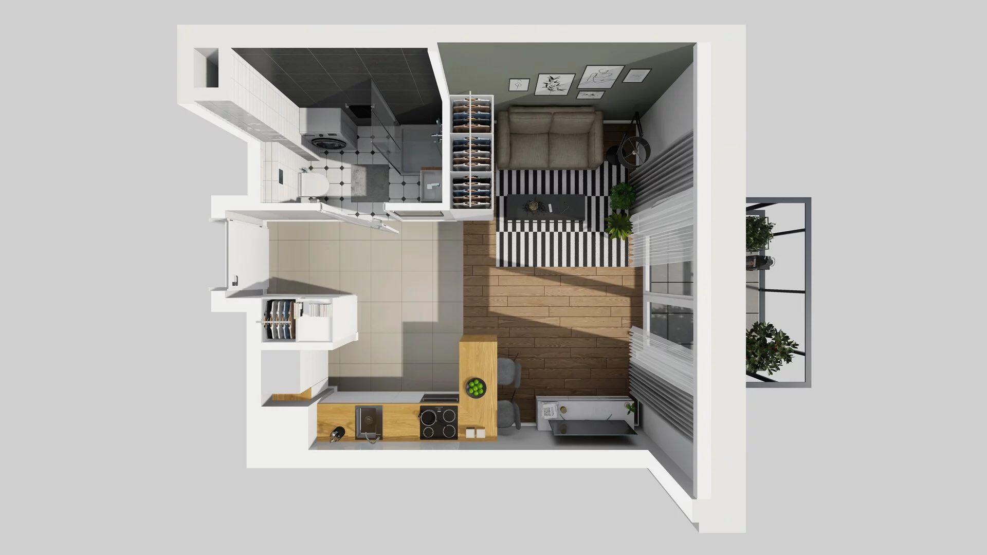 1 pokój, mieszkanie 26,63 m², piętro 3, oferta nr C/35, Metro Zachód 8 bud. A, C, Warszawa, Bemowo, Chrzanów, ul. Szeligowska