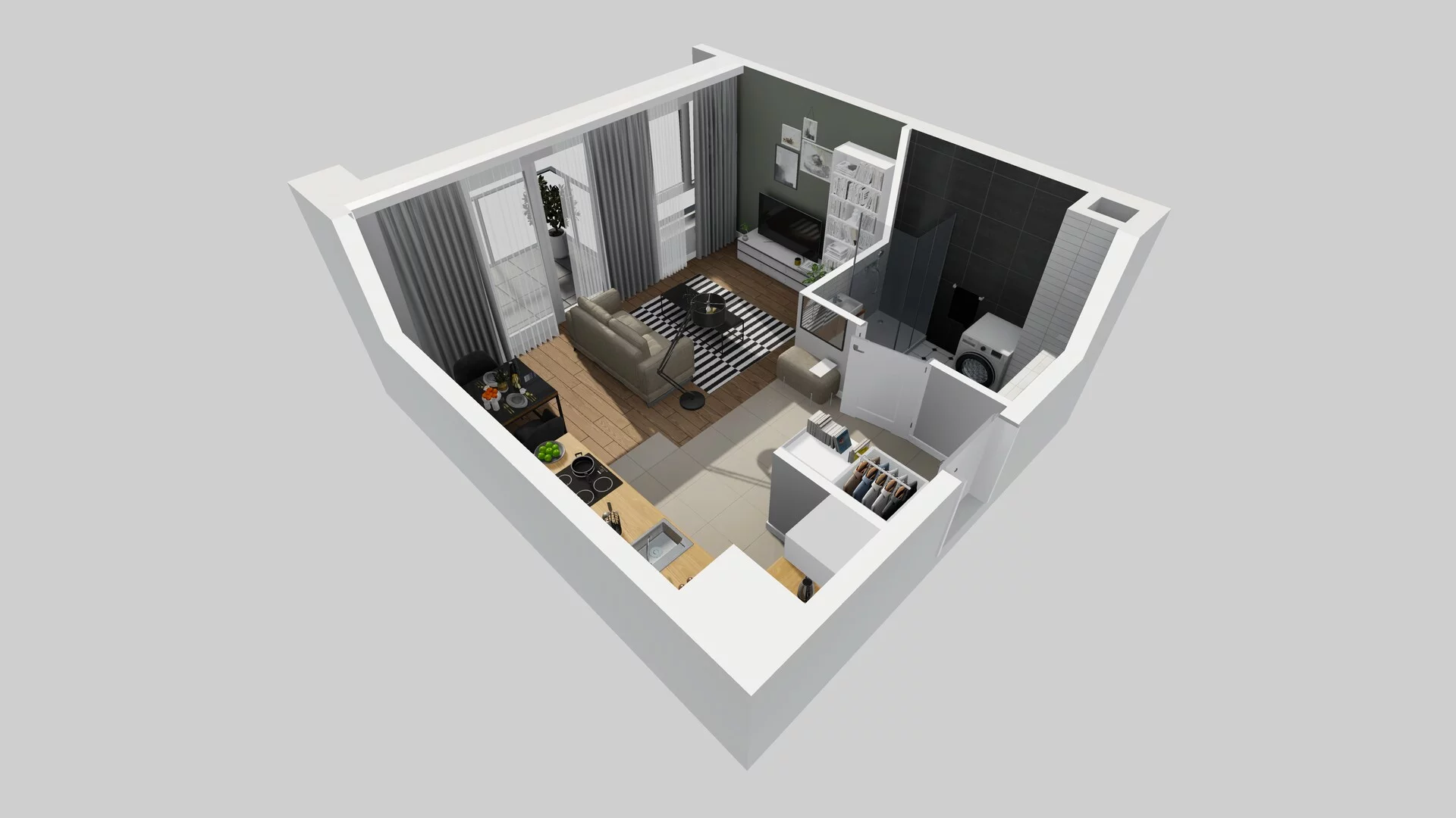 1 pokój, mieszkanie 28,82 m², piętro 1, oferta nr C/56, Metro Zachód 8 bud. A, C, Warszawa, Bemowo, Chrzanów, ul. Szeligowska