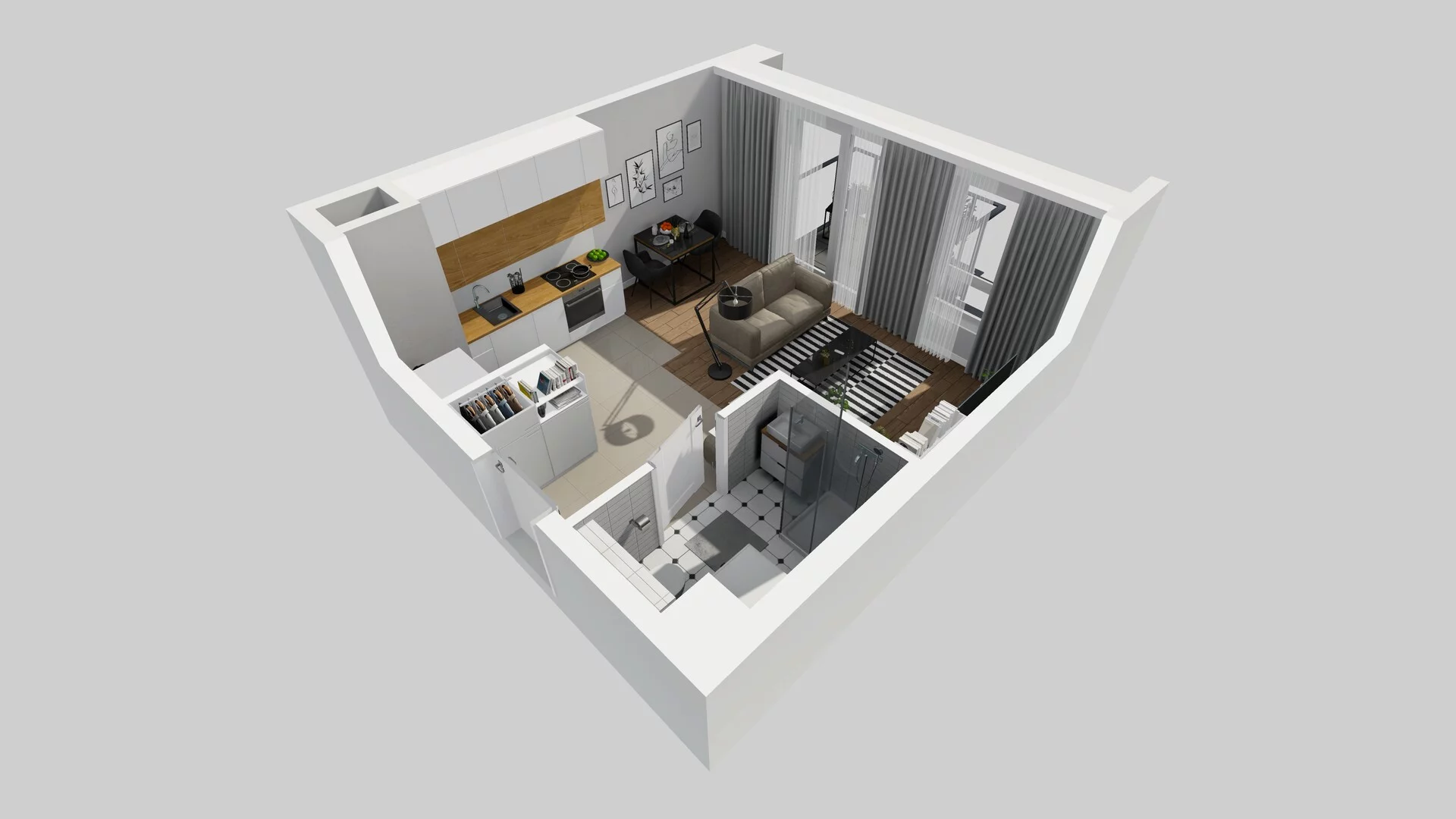 1 pokój, mieszkanie 28,82 m², piętro 1, oferta nr C/56, Metro Zachód 8 bud. A, C, Warszawa, Bemowo, Chrzanów, ul. Szeligowska