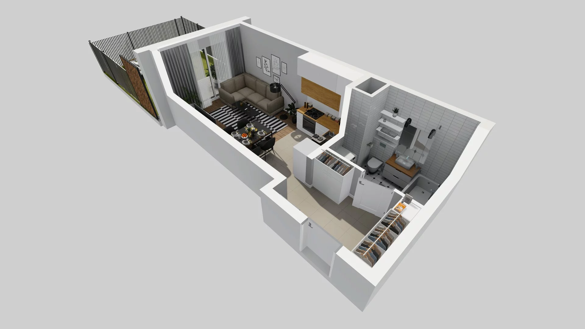 1 pokój, mieszkanie 29,55 m², parter, oferta nr D/5, Osiedle Rapsodia 2, Wrocław, Karłowice-Różanka, Różanka, ul. Wołowska 5
