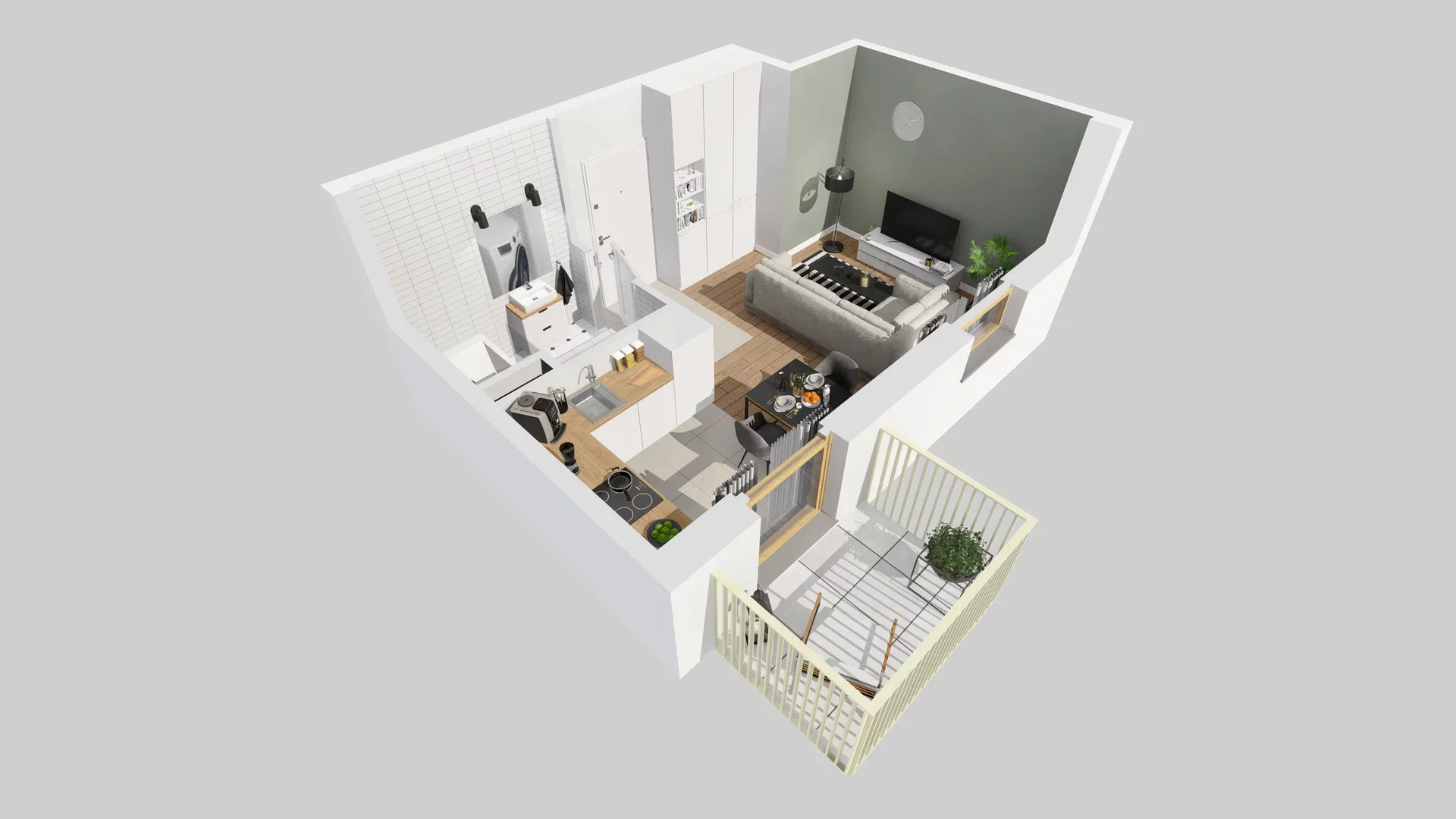 1 pokój, mieszkanie 25,09 m², piętro 1, oferta nr B/7, Osiedle Zielna 4.2, Wrocław, Psie Pole-Zawidawie, Psie Pole, ul. Zielna