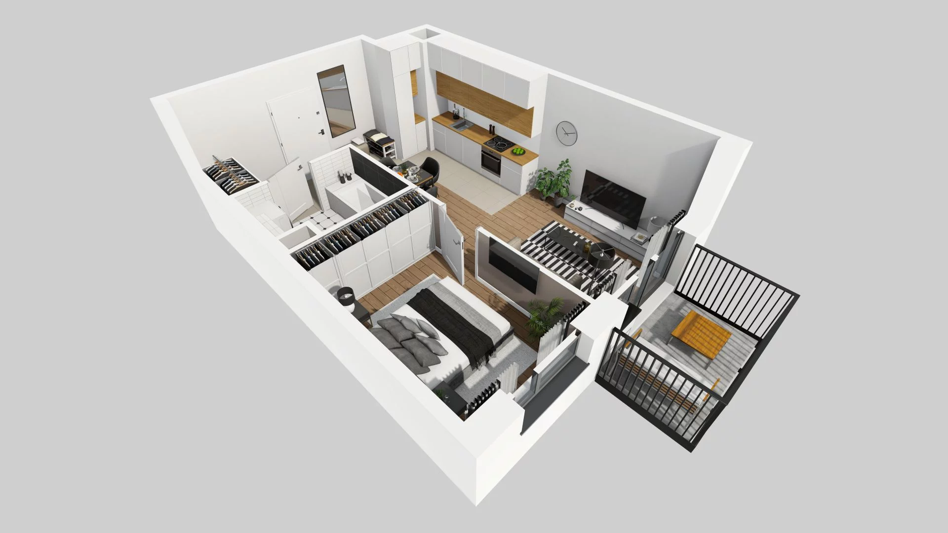 2 pokoje, mieszkanie 37,06 m², piętro 1, oferta nr D/9, Osiedle przy Alejach, Warszawa, Włochy, Stare Włochy, Aleje Jerozolimskie 190