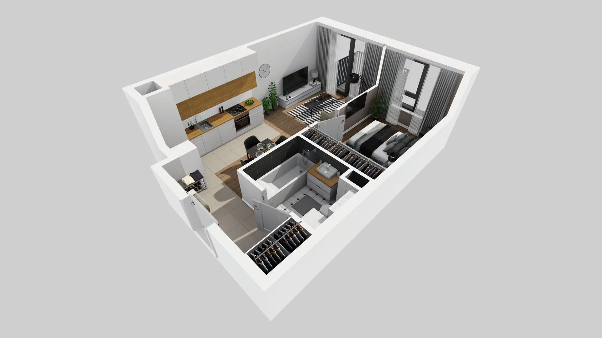 2 pokoje, mieszkanie 37,06 m², piętro 1, oferta nr D/9, Osiedle przy Alejach, Warszawa, Włochy, Stare Włochy, Aleje Jerozolimskie 190