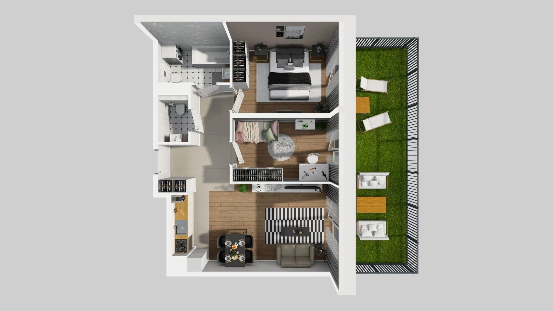 2 pokoje, mieszkanie 48,26 m², parter, oferta nr E/6, Osiedle Górka Narodowa, Kraków, Prądnik Biały, Górka Narodowa, ul. Andrzeja Zauchy