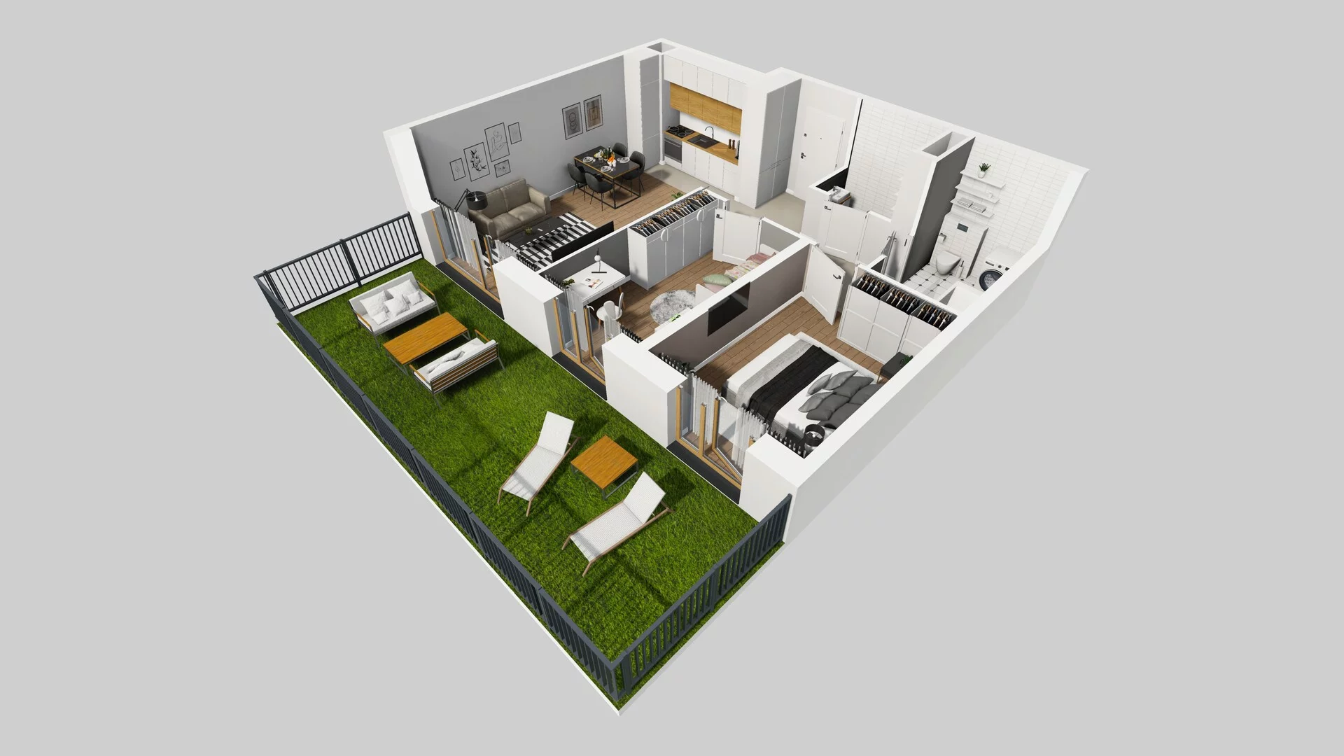 2 pokoje, mieszkanie 48,26 m², parter, oferta nr E/6, Osiedle Górka Narodowa, Kraków, Prądnik Biały, Górka Narodowa, ul. Andrzeja Zauchy