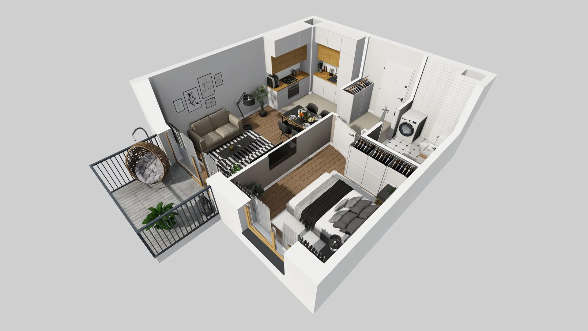 2 pokoje, mieszkanie 55,57 m², piętro 1, oferta nr F/27, Osiedle Górka Narodowa, Kraków, Prądnik Biały, Górka Narodowa, ul. Andrzeja Zauchy