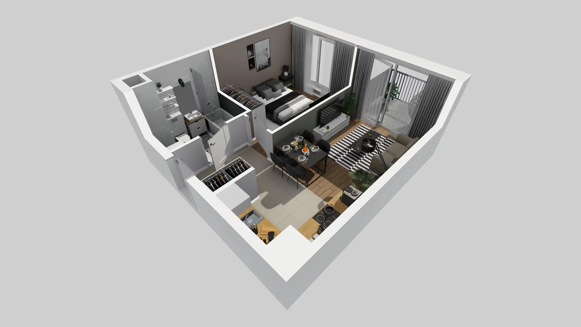 2 pokoje, mieszkanie 55,57 m², piętro 1, oferta nr F/27, Osiedle Górka Narodowa, Kraków, Prądnik Biały, Górka Narodowa, ul. Andrzeja Zauchy