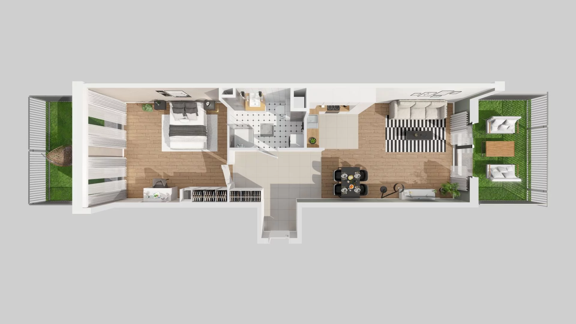 2 pokoje, mieszkanie 69,65 m², parter, oferta nr F/48, Osiedle Górka Narodowa, Kraków, Prądnik Biały, Górka Narodowa, ul. Andrzeja Zauchy