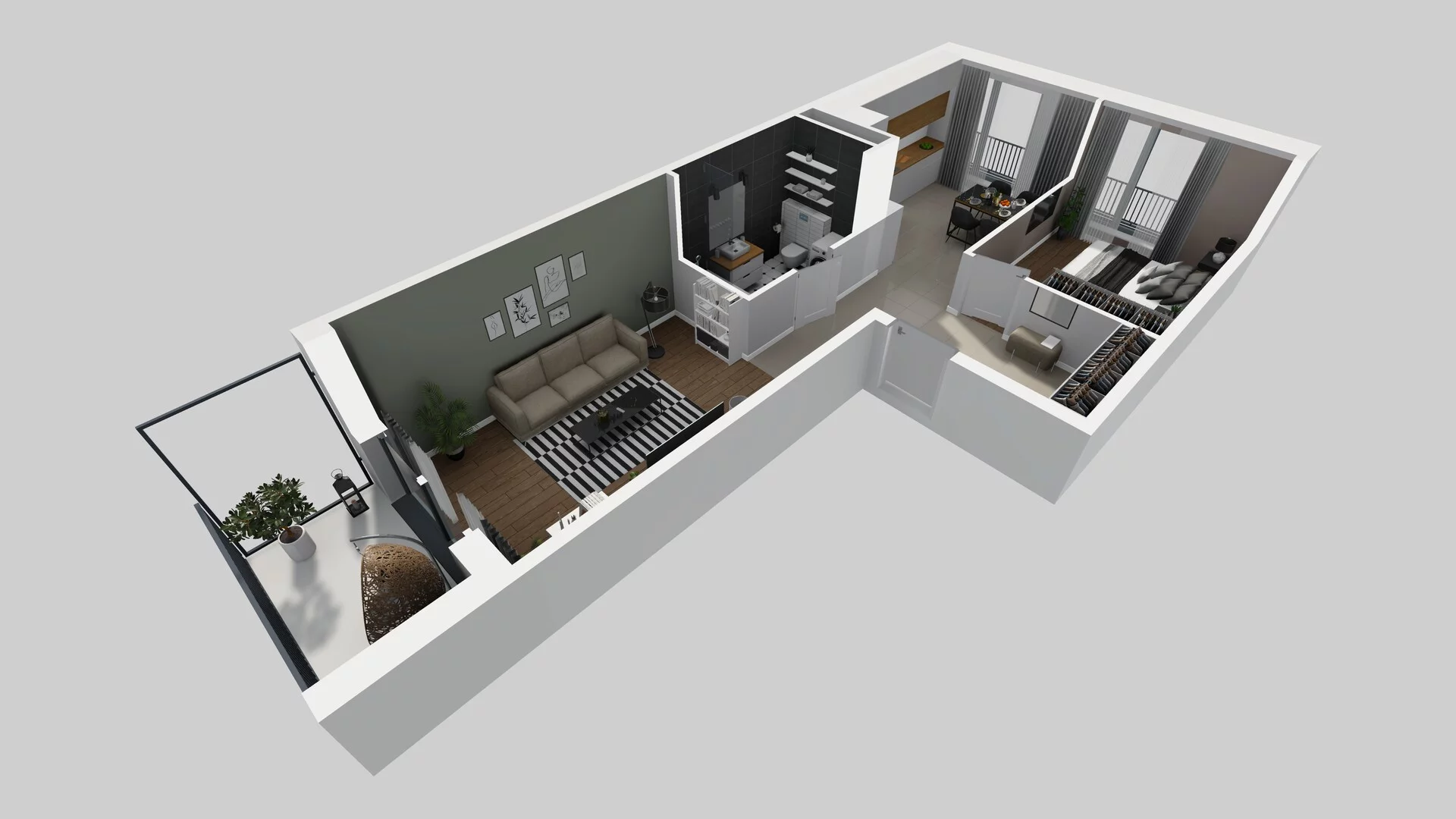 2 pokoje, mieszkanie 57,65 m², piętro 4, oferta nr I/23, Osiedle Górka Narodowa, Kraków, Prądnik Biały, Górka Narodowa, ul. Andrzeja Zauchy