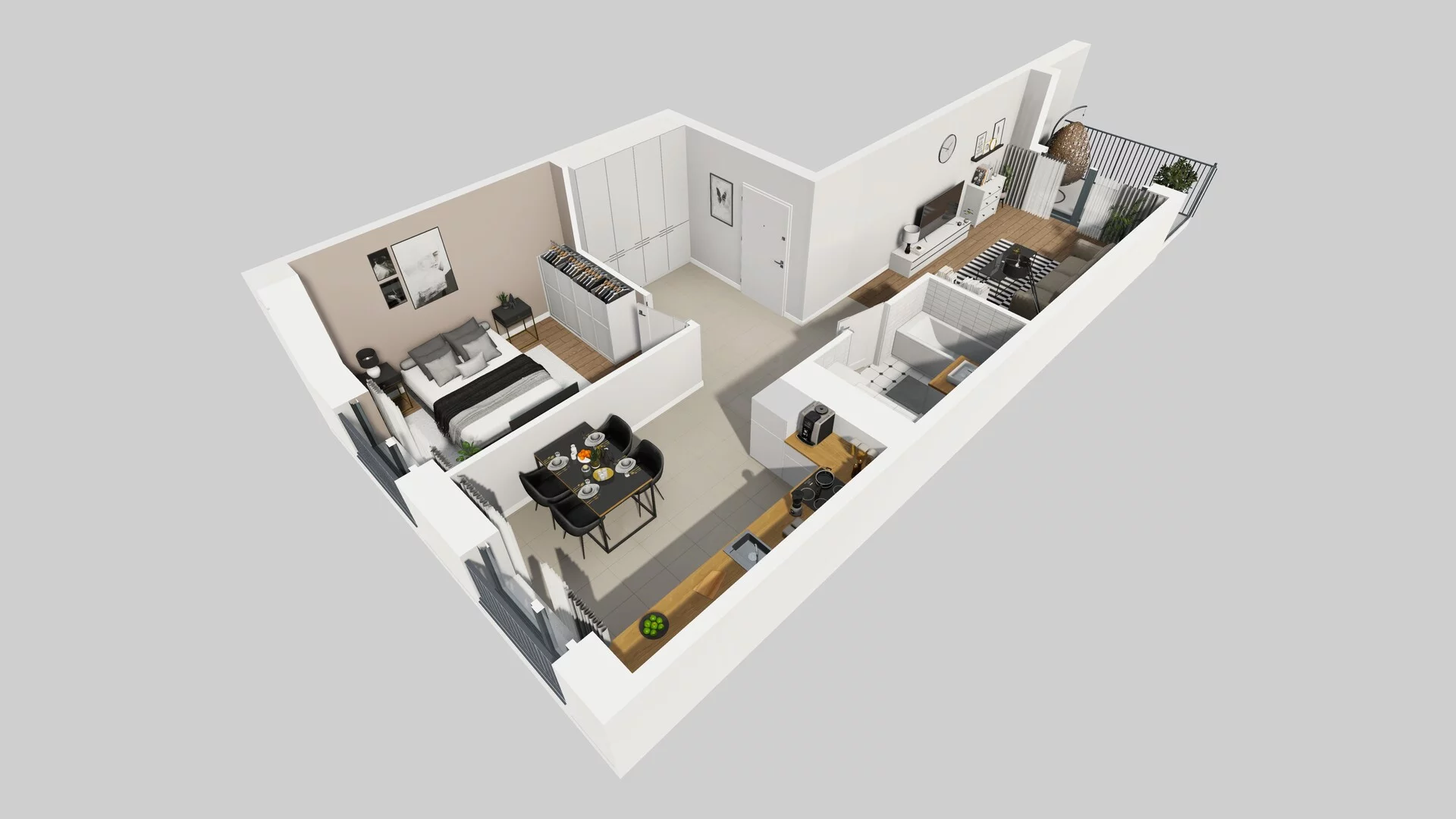 2 pokoje, mieszkanie 57,65 m², piętro 4, oferta nr I/23, Osiedle Górka Narodowa, Kraków, Prądnik Biały, Górka Narodowa, ul. Andrzeja Zauchy