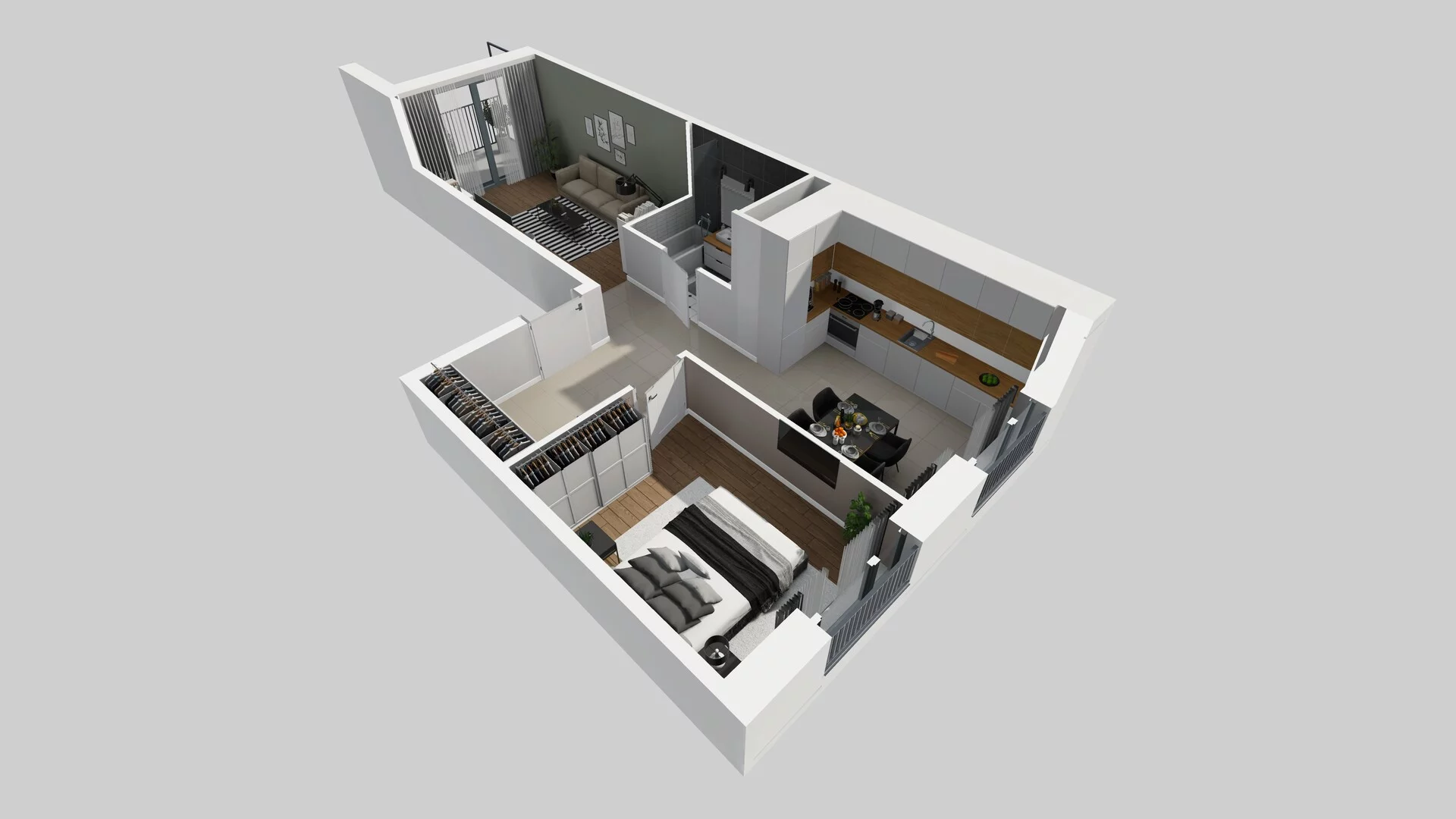 2 pokoje, mieszkanie 57,65 m², piętro 4, oferta nr I/23, Osiedle Górka Narodowa, Kraków, Prądnik Biały, Górka Narodowa, ul. Andrzeja Zauchy