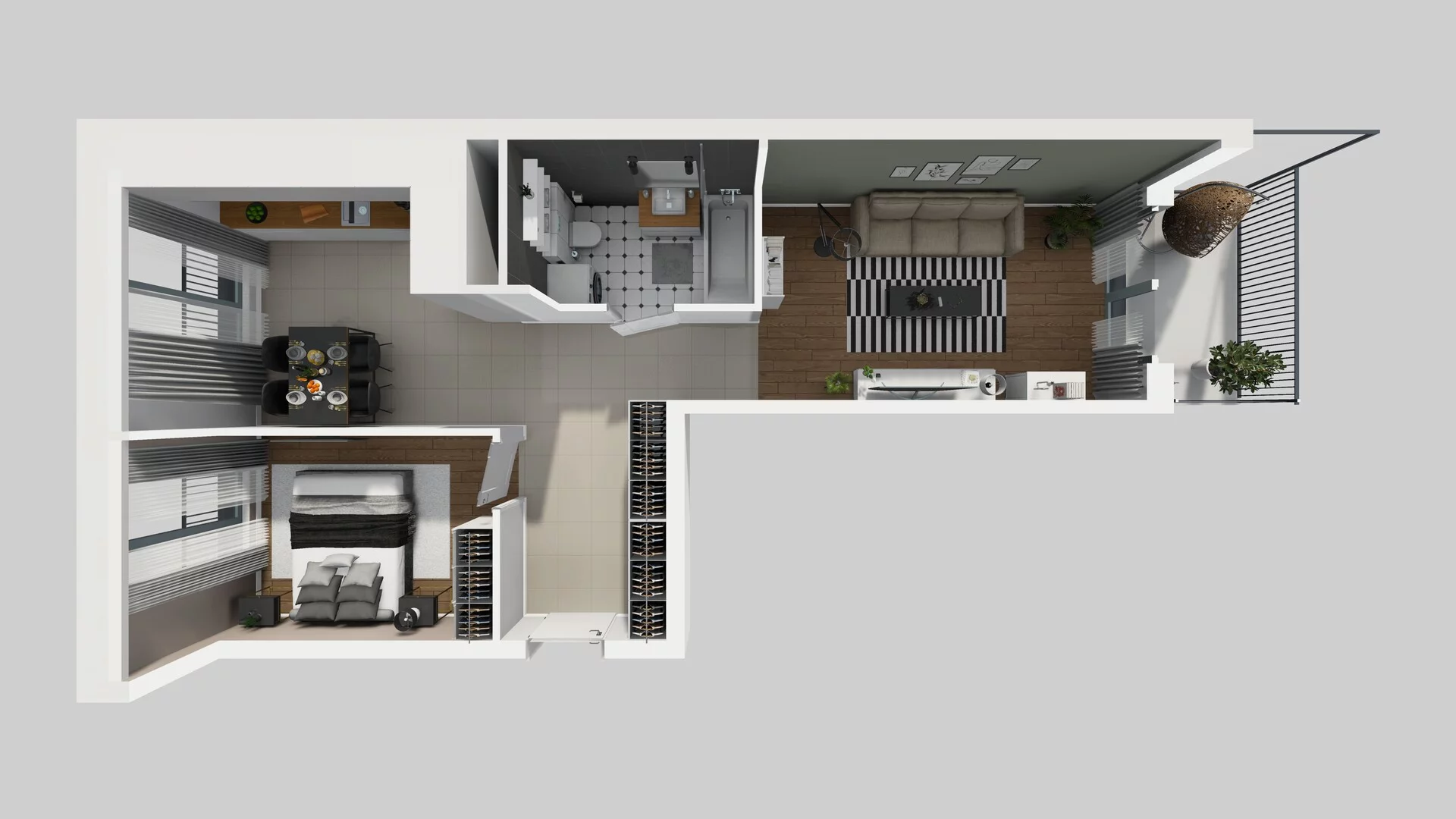2 pokoje, mieszkanie 54,08 m², piętro 1, oferta nr I/32, Osiedle Górka Narodowa, Kraków, Prądnik Biały, Górka Narodowa, ul. Andrzeja Zauchy