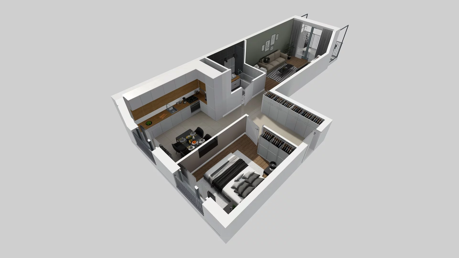 2 pokoje, mieszkanie 54,08 m², piętro 1, oferta nr I/32, Osiedle Górka Narodowa, Kraków, Prądnik Biały, Górka Narodowa, ul. Andrzeja Zauchy