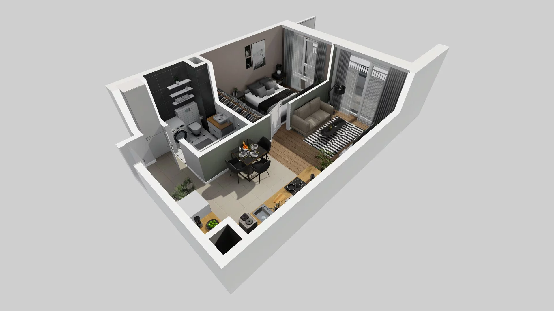 2 pokoje, mieszkanie 38,07 m², piętro 1, oferta nr A/6, Mokotów Sportowy 3, Warszawa, Mokotów, Augustówka, ul. Antoniewska