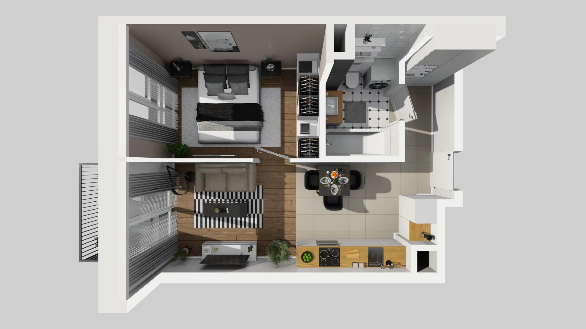 2 pokoje, mieszkanie 37,77 m², piętro 2, oferta nr A/16, Mokotów Sportowy 3, Warszawa, Mokotów, Augustówka, ul. Antoniewska