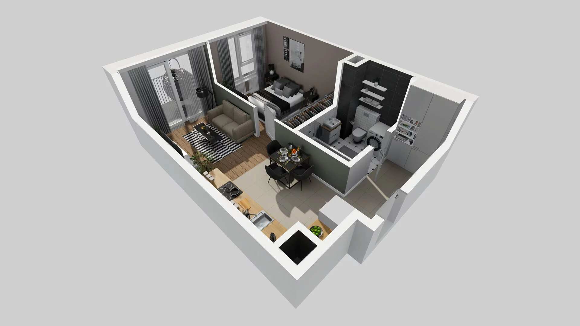 2 pokoje, mieszkanie 37,77 m², piętro 4, oferta nr A/32, Mokotów Sportowy 3, Warszawa, Mokotów, Augustówka, ul. Antoniewska