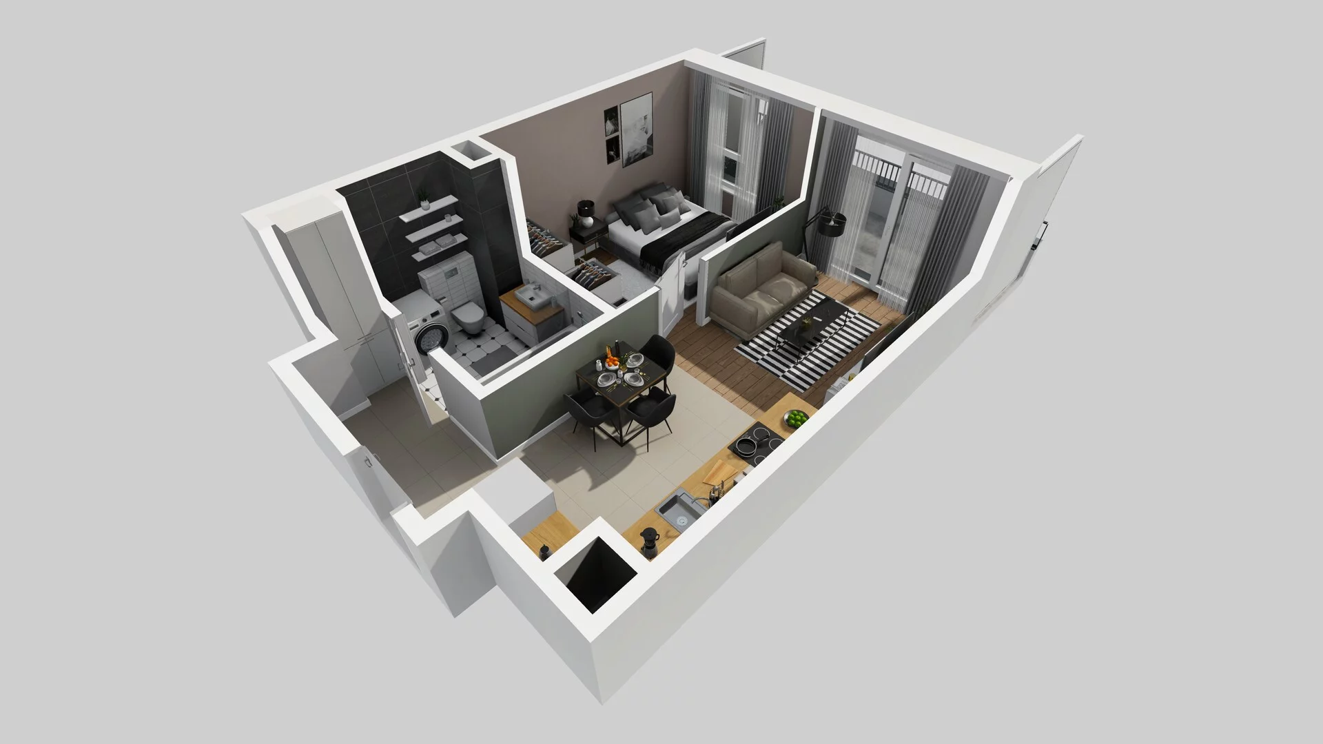 2 pokoje, mieszkanie 36,98 m², piętro 1, oferta nr A/40, Mokotów Sportowy 3, Warszawa, Mokotów, Augustówka, ul. Antoniewska