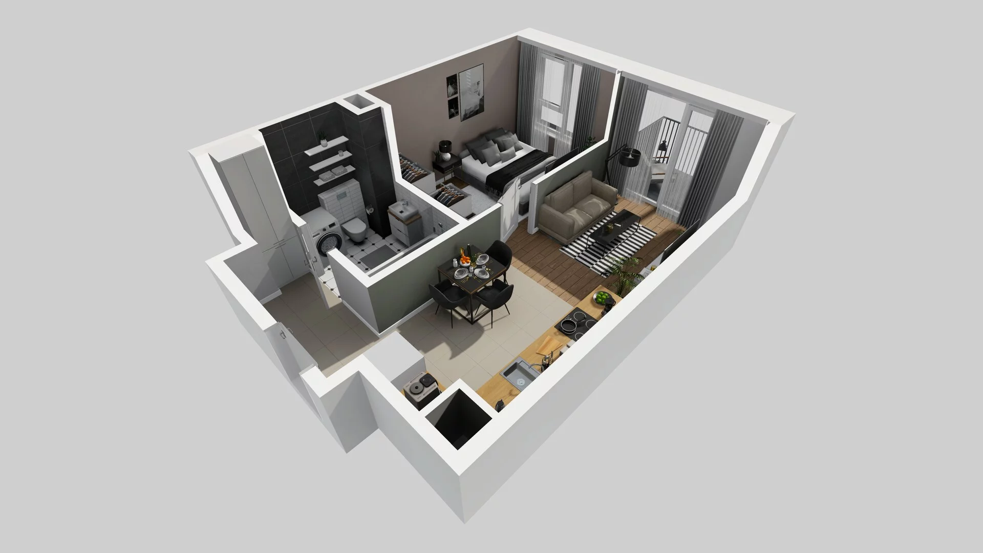 2 pokoje, mieszkanie 37,16 m², piętro 3, oferta nr A/54, Mokotów Sportowy 3, Warszawa, Mokotów, Augustówka, ul. Antoniewska