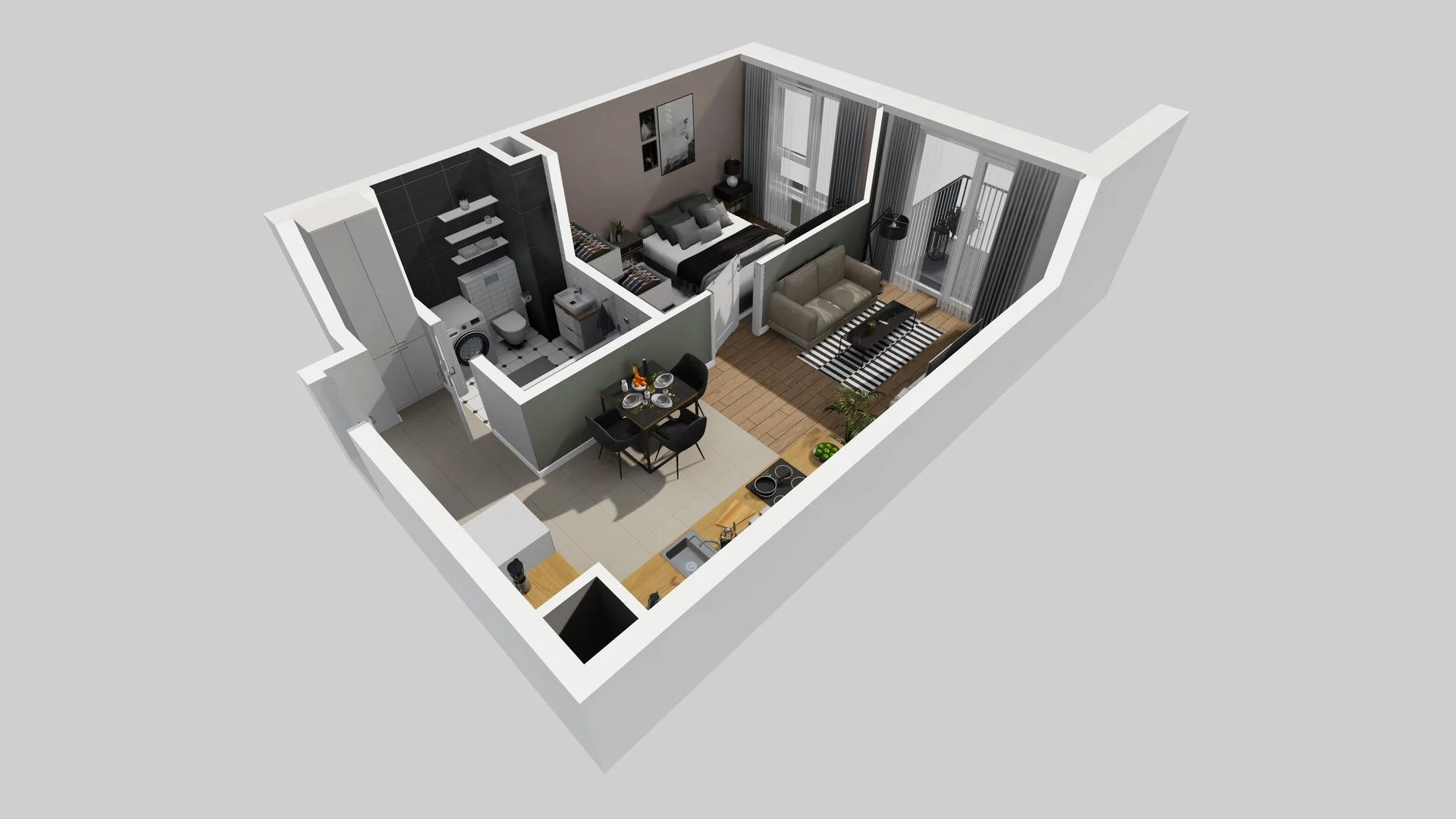2 pokoje, mieszkanie 38,17 m², piętro 3, oferta nr A/55, Mokotów Sportowy 3, Warszawa, Mokotów, Augustówka, ul. Antoniewska