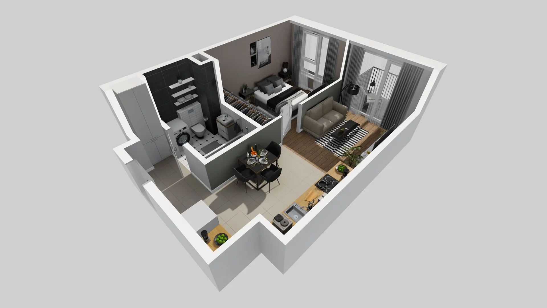 2 pokoje, mieszkanie 37,77 m², piętro 4, oferta nr A/60, Mokotów Sportowy 3, Warszawa, Mokotów, Augustówka, ul. Antoniewska