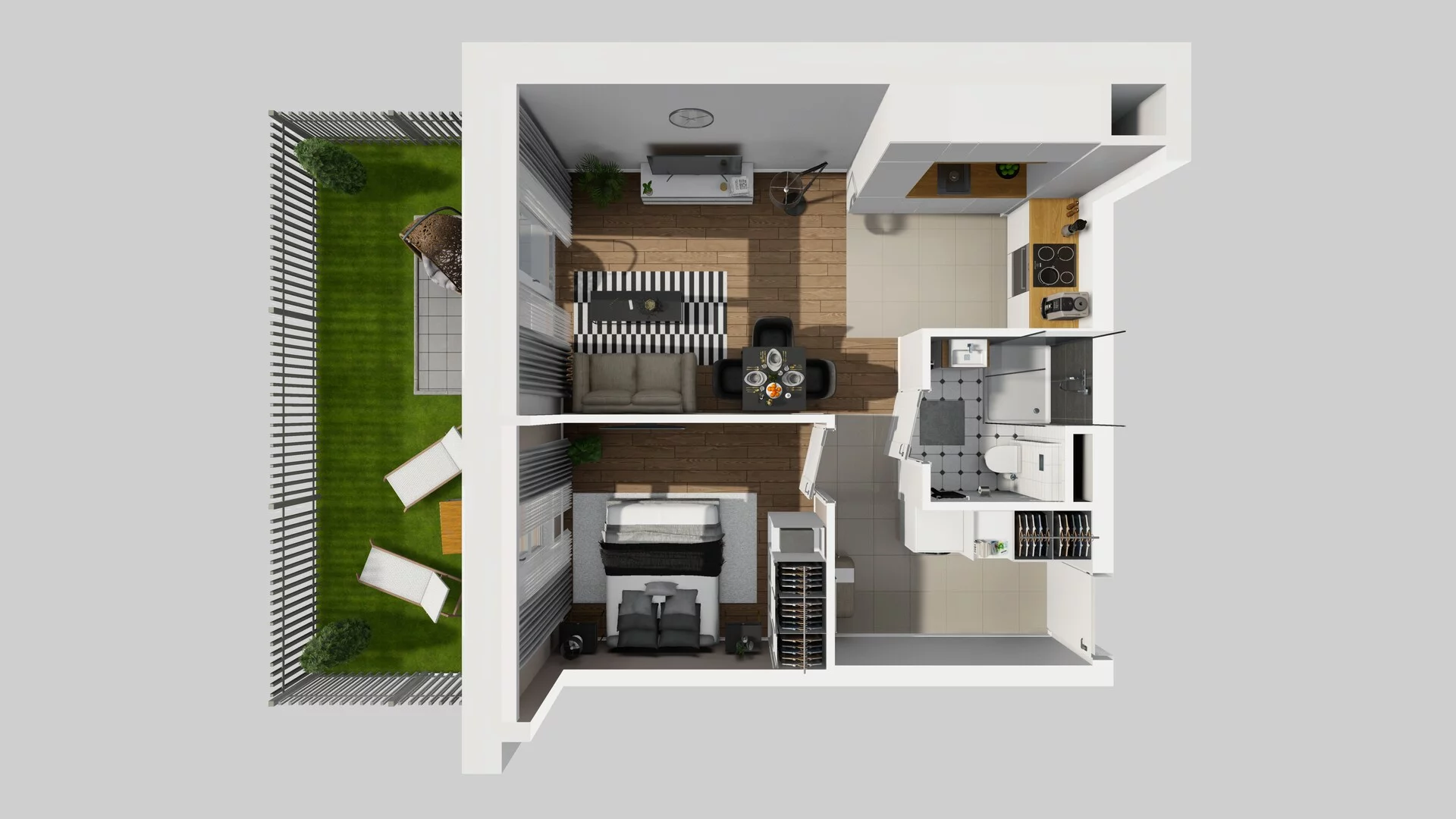 2 pokoje, mieszkanie 40,22 m², parter, oferta nr F/5, Mokotów Sportowy, Warszawa, Mokotów, Augustówka, ul. Antoniewska 6