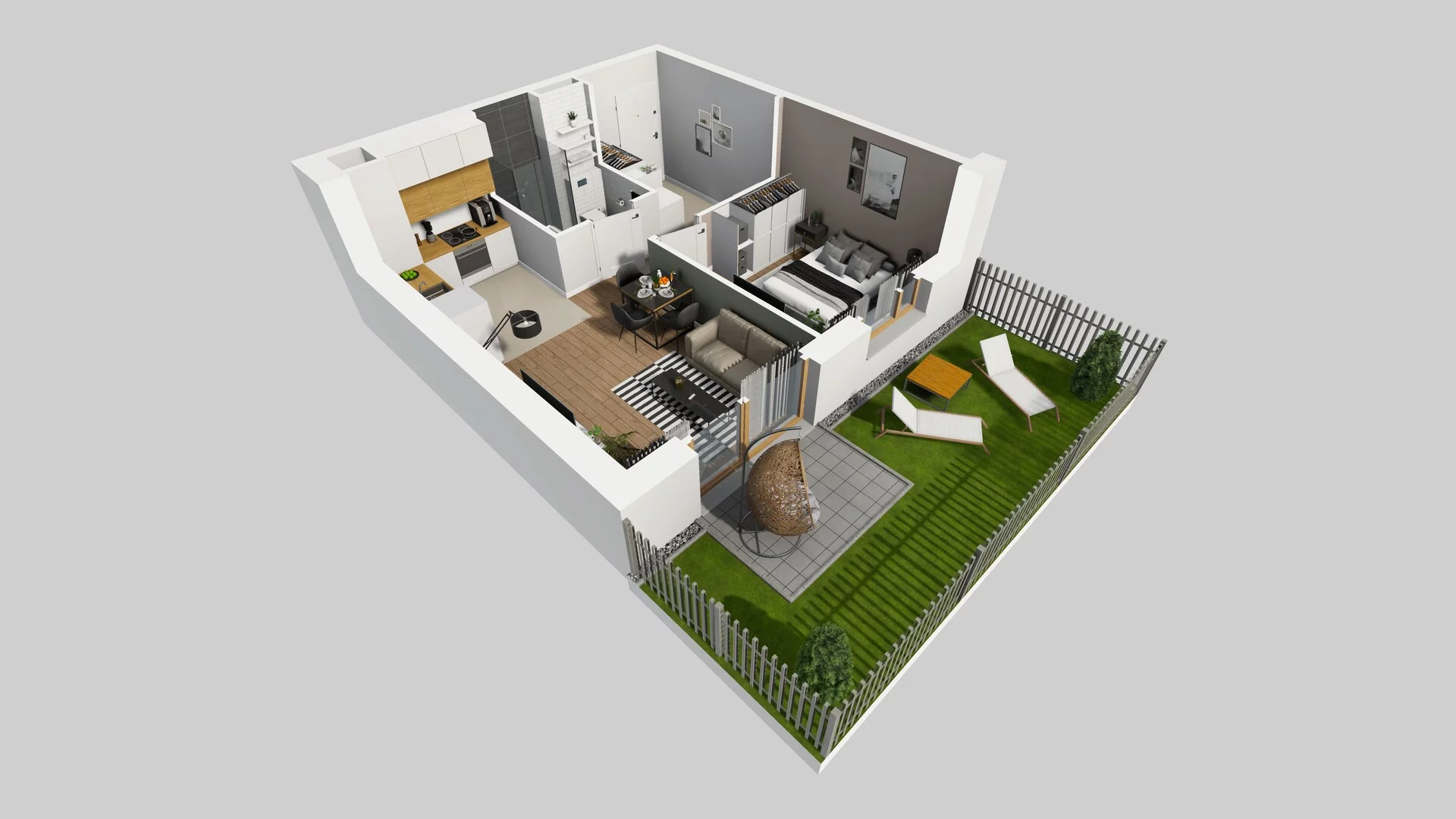 2 pokoje, mieszkanie 40,22 m², parter, oferta nr F/5, Mokotów Sportowy, Warszawa, Mokotów, Augustówka, ul. Antoniewska 6