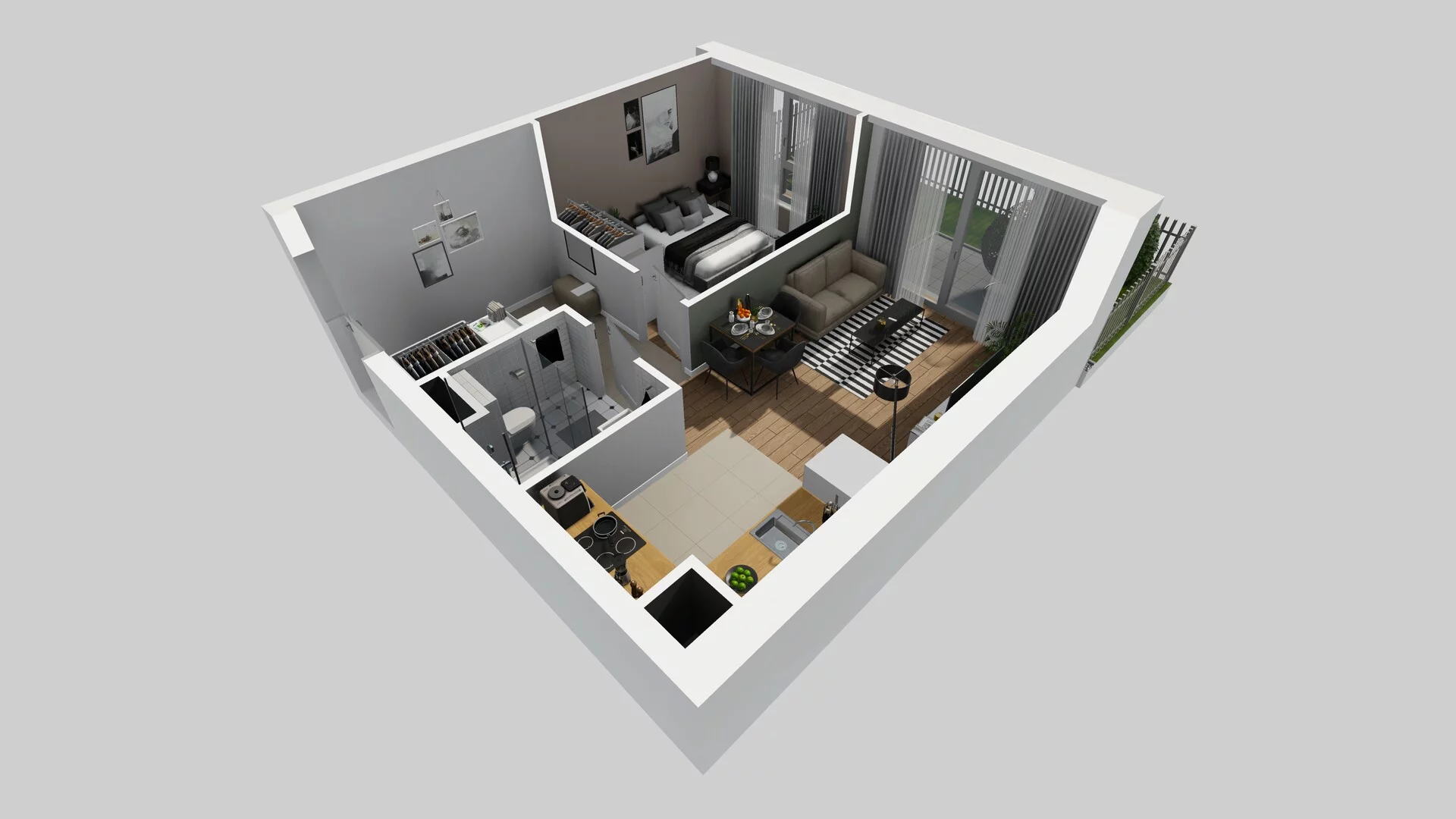 2 pokoje, mieszkanie 40,22 m², parter, oferta nr F/5, Mokotów Sportowy, Warszawa, Mokotów, Augustówka, ul. Antoniewska 6