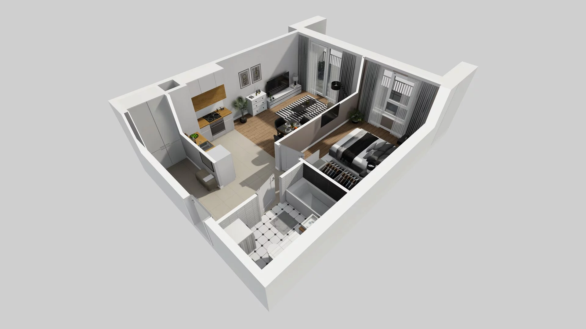 2 pokoje, mieszkanie 46,21 m², parter, oferta nr C/4, Mokotów Sportowy 1 B, Warszawa, Mokotów, Augustówka, ul. Antoniewska