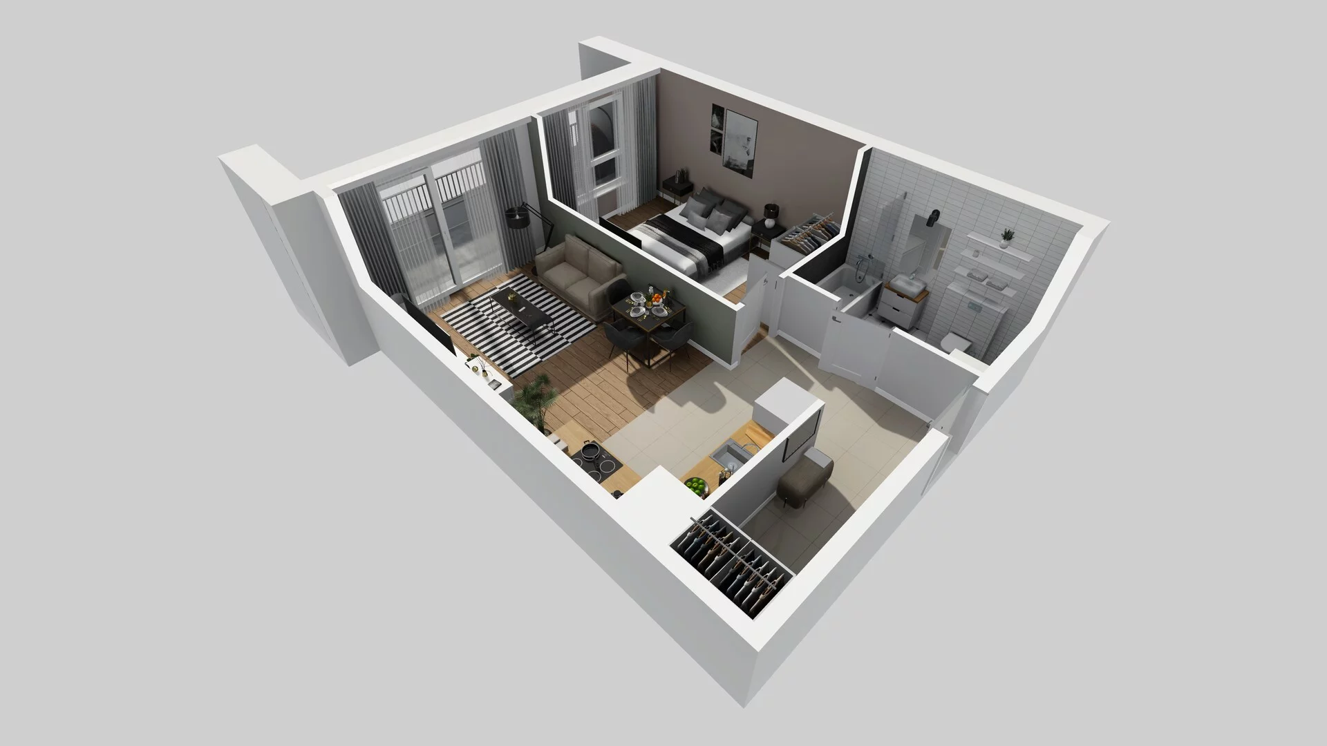 2 pokoje, mieszkanie 46,21 m², parter, oferta nr C/4, Mokotów Sportowy 1 B, Warszawa, Mokotów, Augustówka, ul. Antoniewska