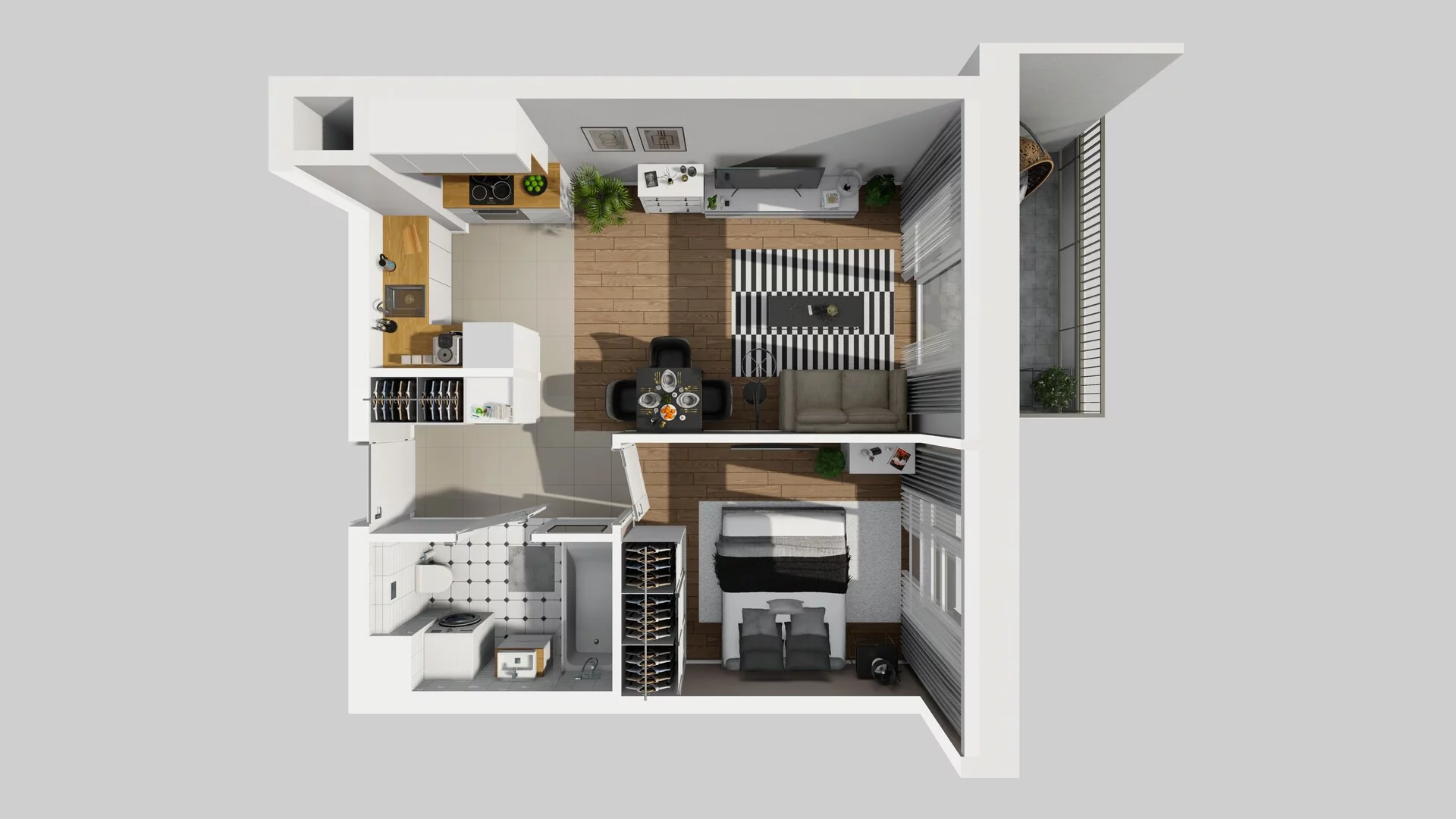 2 pokoje, mieszkanie 40,31 m², piętro 1, oferta nr C/7, Mokotów Sportowy 1 B, Warszawa, Mokotów, Augustówka, ul. Antoniewska