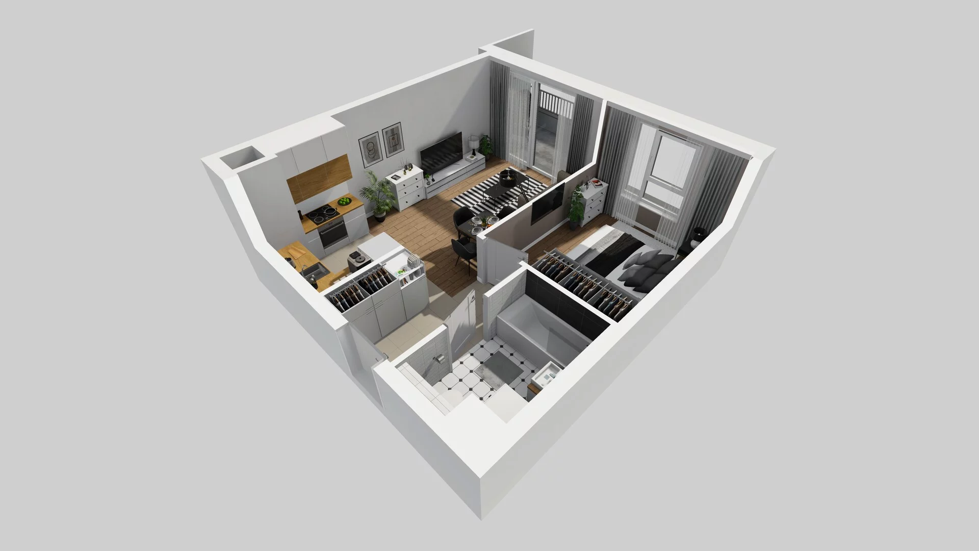 2 pokoje, mieszkanie 40,31 m², piętro 1, oferta nr C/7, Mokotów Sportowy 1 B, Warszawa, Mokotów, Augustówka, ul. Antoniewska