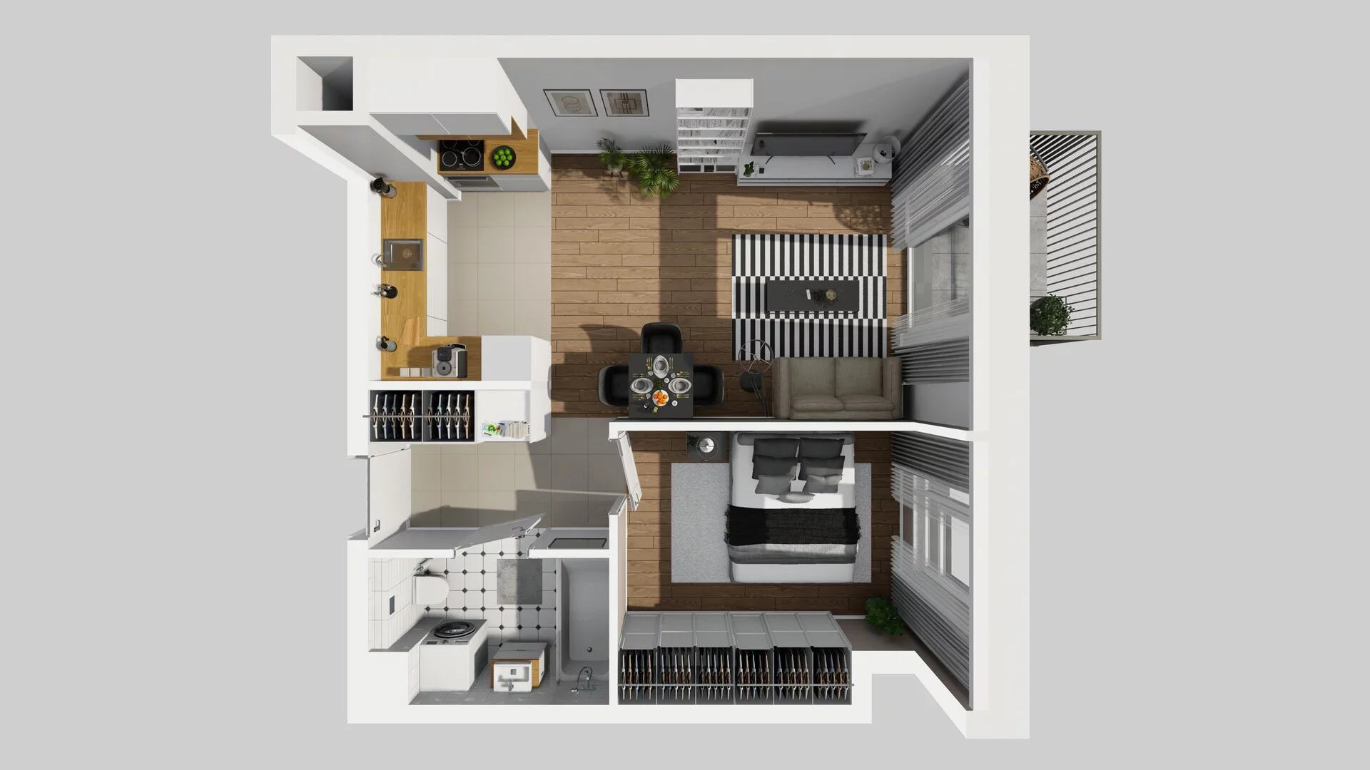 2 pokoje, mieszkanie 43,35 m², piętro 2, oferta nr C/14, Mokotów Sportowy 1 B, Warszawa, Mokotów, Augustówka, ul. Antoniewska