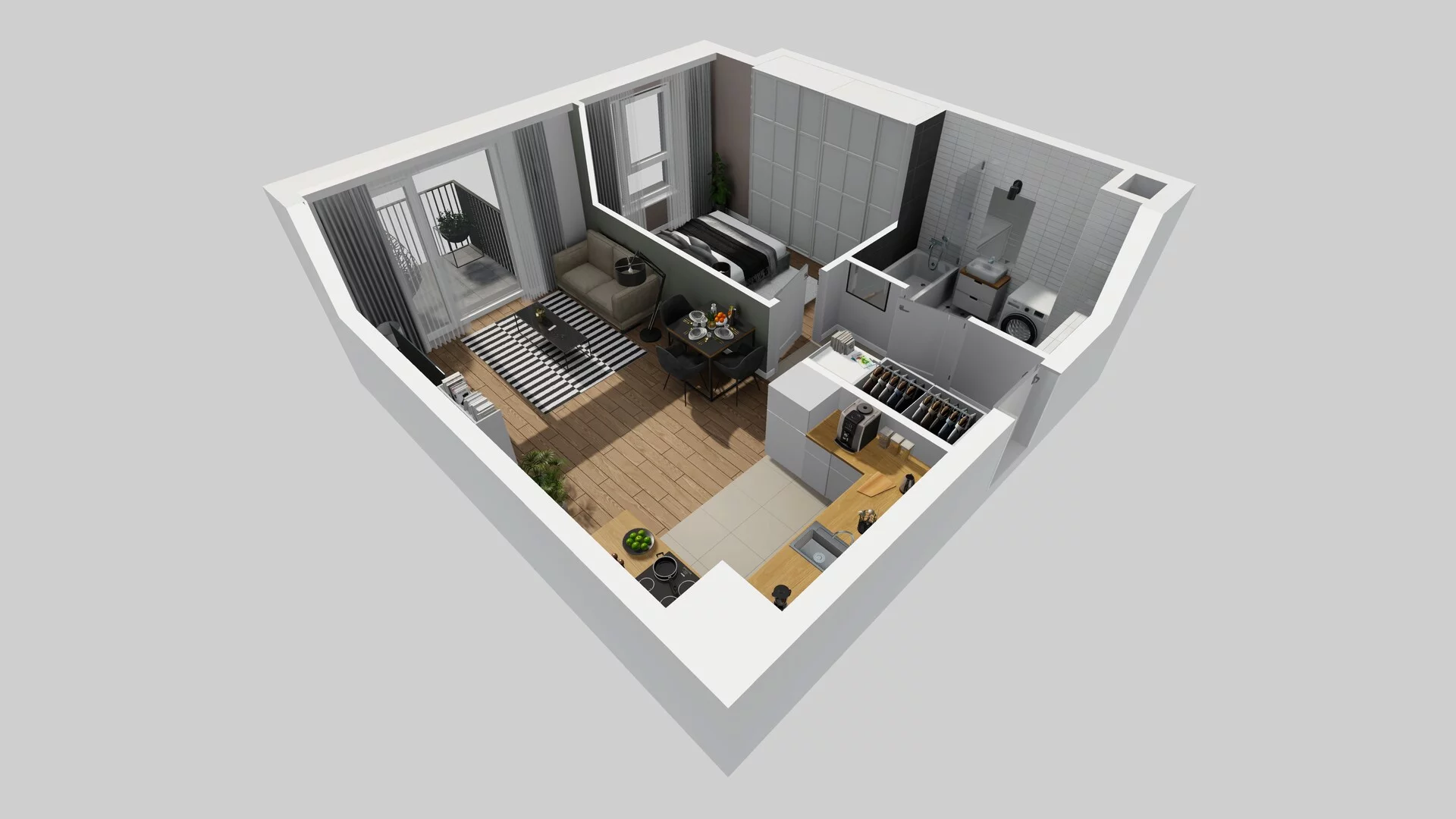 2 pokoje, mieszkanie 43,35 m², piętro 2, oferta nr C/14, Mokotów Sportowy 1 B, Warszawa, Mokotów, Augustówka, ul. Antoniewska
