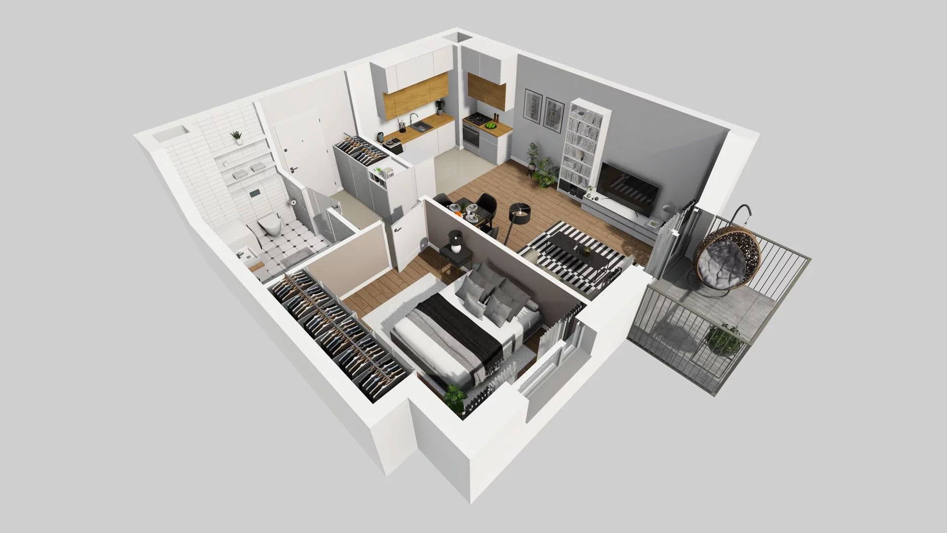2 pokoje, mieszkanie 43,35 m², piętro 2, oferta nr C/14, Mokotów Sportowy 1 B, Warszawa, Mokotów, Augustówka, ul. Antoniewska