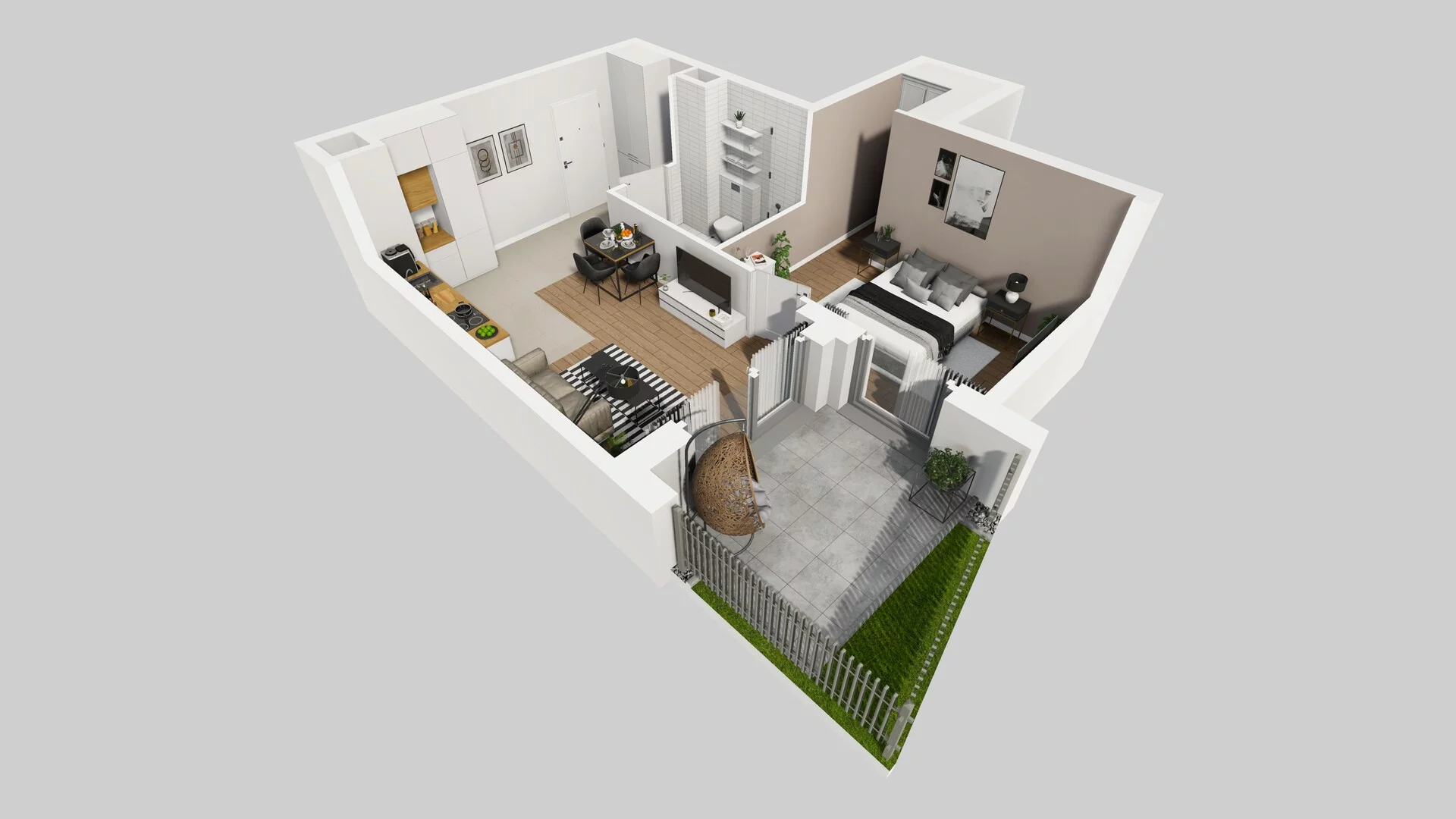 2 pokoje, mieszkanie 43,46 m², parter, oferta nr E/3, Mokotów Sportowy 1 B, Warszawa, Mokotów, Augustówka, ul. Antoniewska