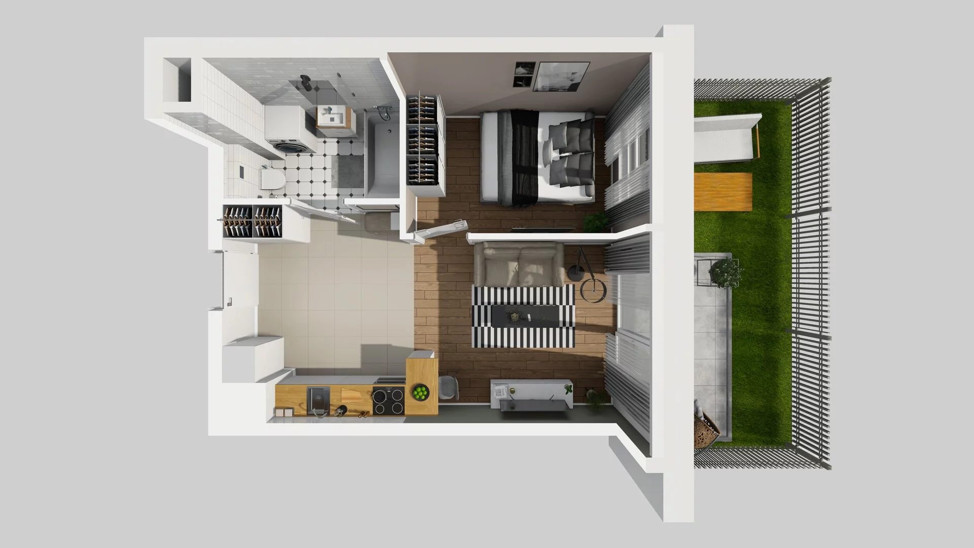 2 pokoje, mieszkanie 33,37 m², parter, oferta nr E/4, Mokotów Sportowy 1 B, Warszawa, Mokotów, Augustówka, ul. Antoniewska