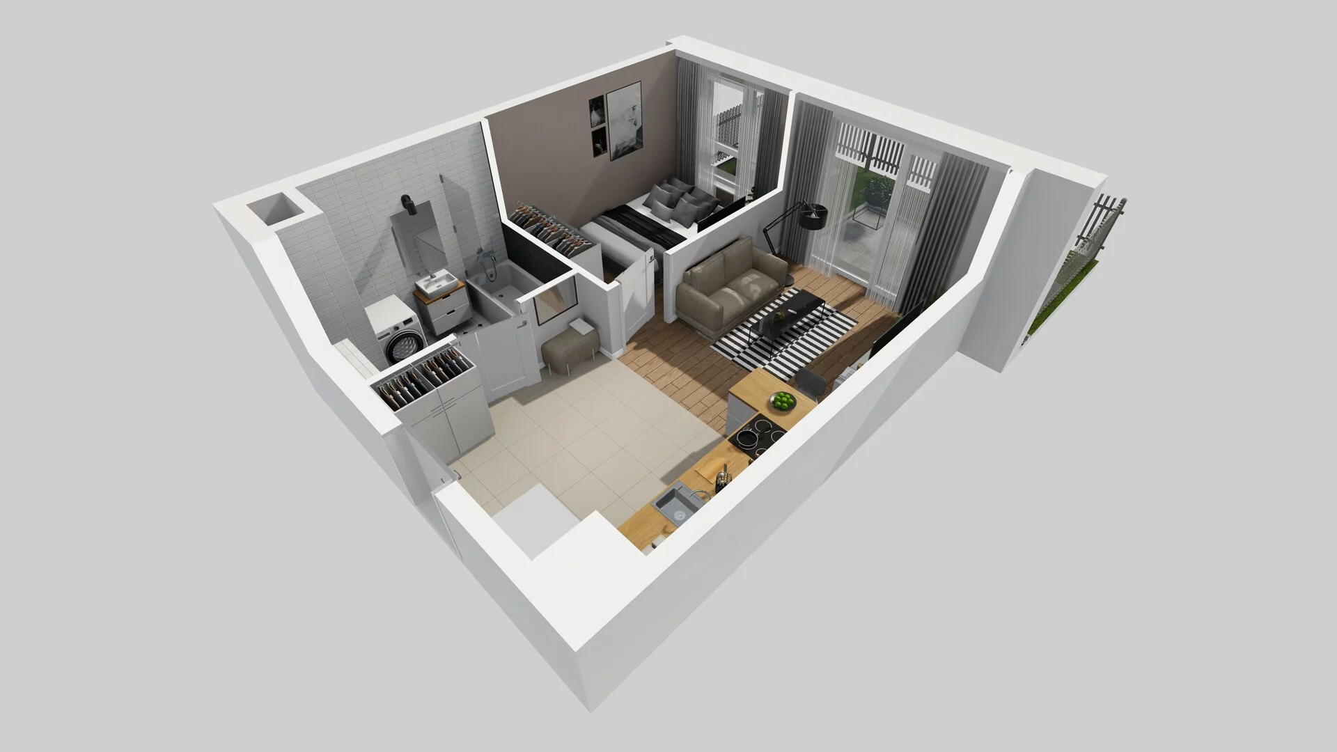 2 pokoje, mieszkanie 33,37 m², parter, oferta nr E/4, Mokotów Sportowy 1 B, Warszawa, Mokotów, Augustówka, ul. Antoniewska