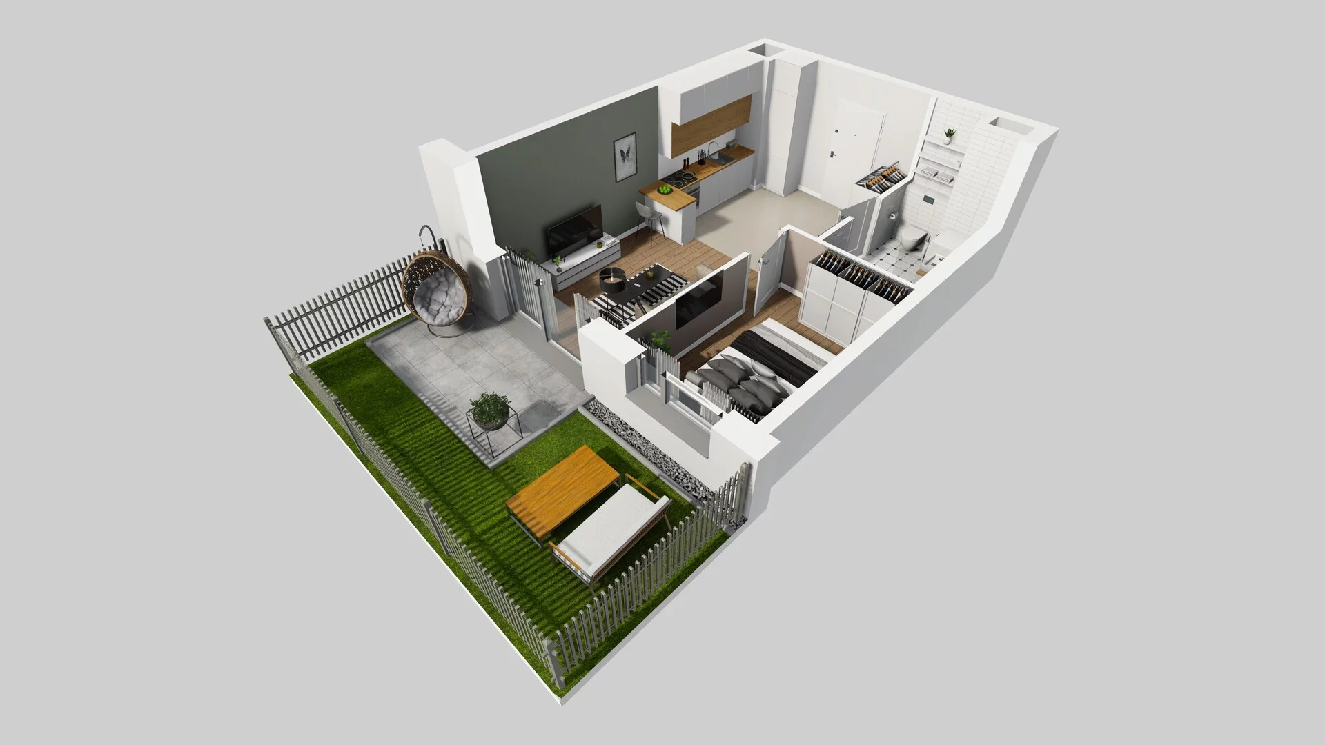 2 pokoje, mieszkanie 33,37 m², parter, oferta nr E/4, Mokotów Sportowy 1 B, Warszawa, Mokotów, Augustówka, ul. Antoniewska